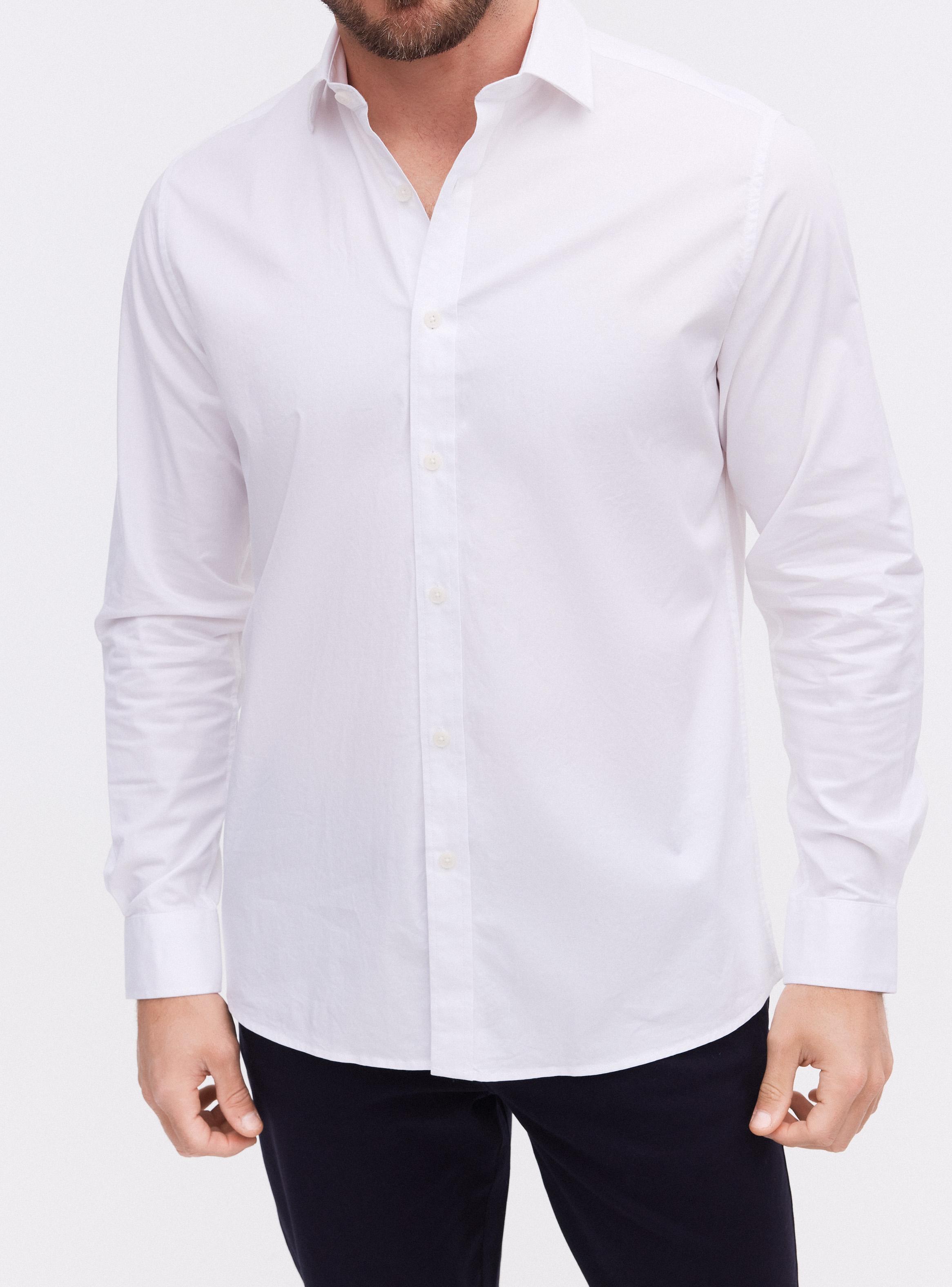 Camisa Poplin Algodón Cuello Italiano-3