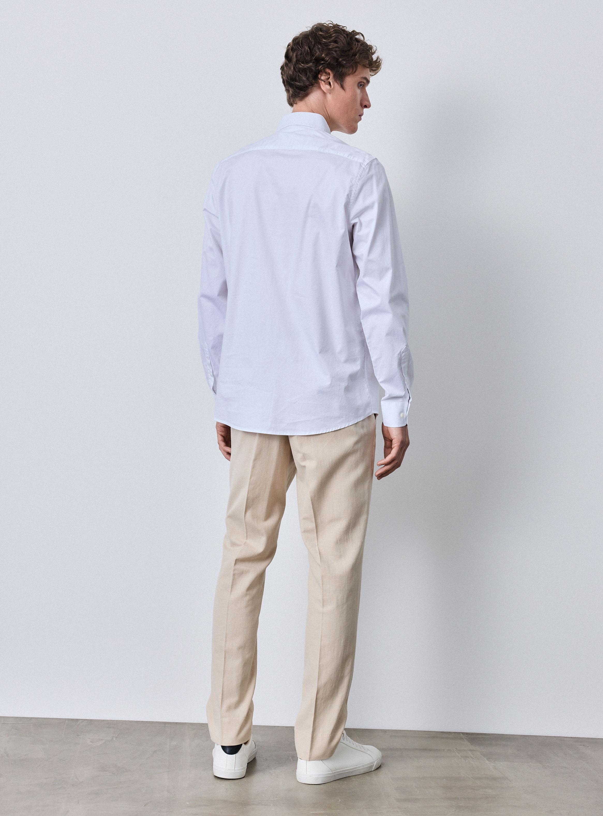 Camisa Poplin Algodón Bolsillo-5