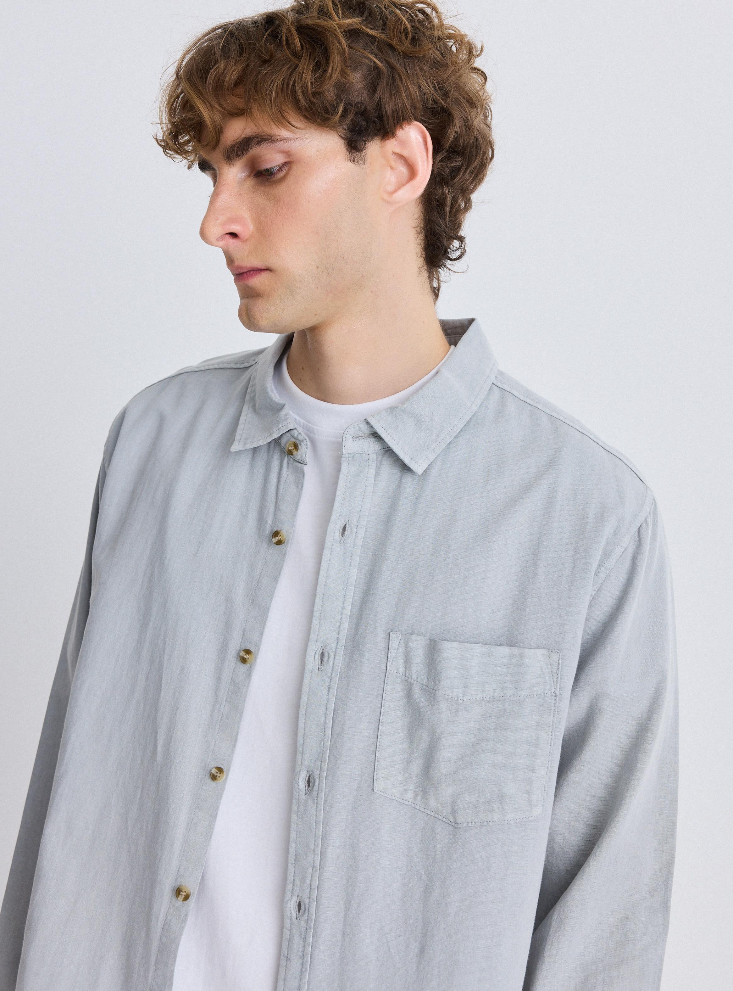 Camisa Lino Manga Larga-2