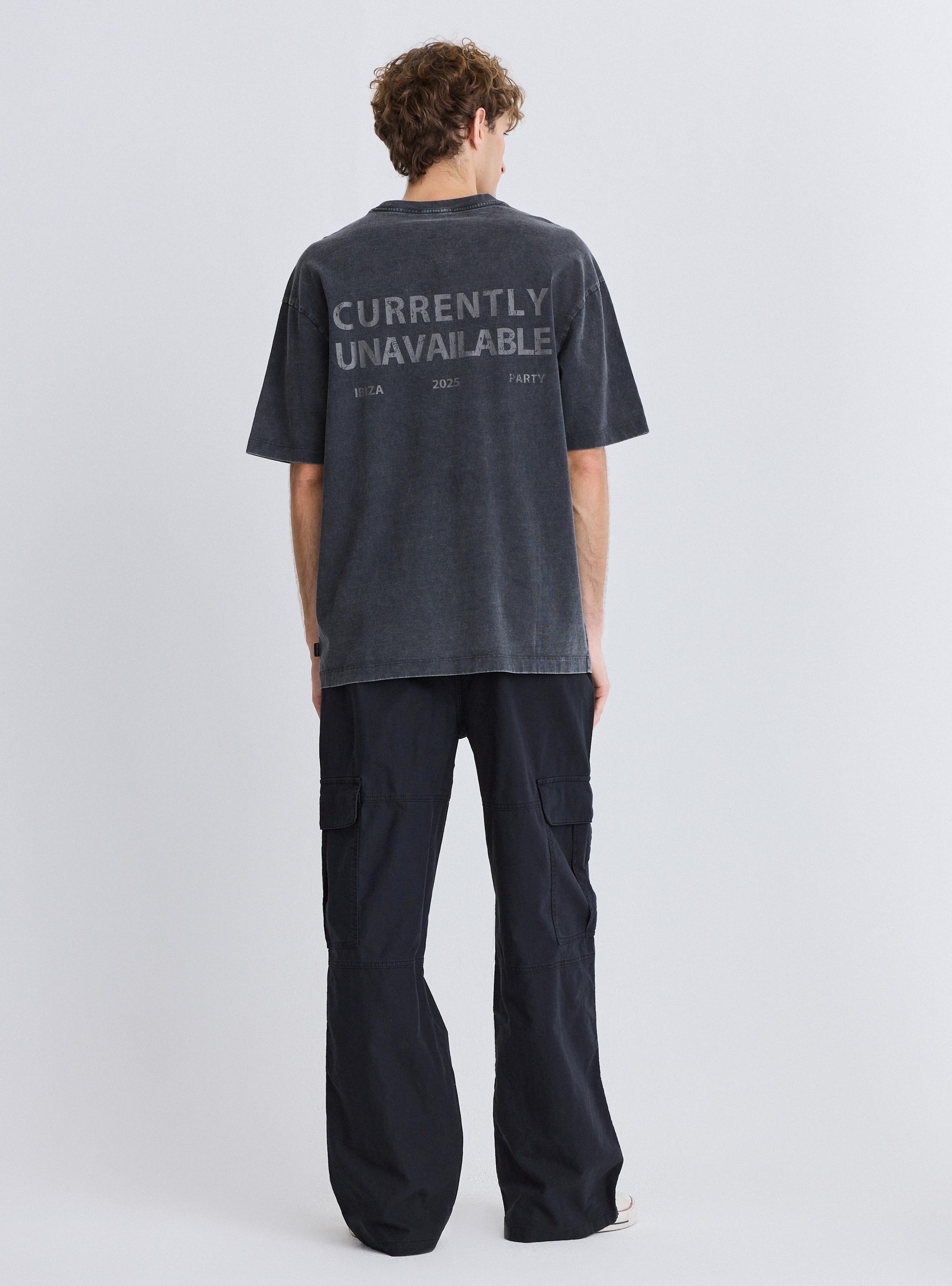 Polera Cuello Polo Manga Corta Oversize Estampado Espalda-5