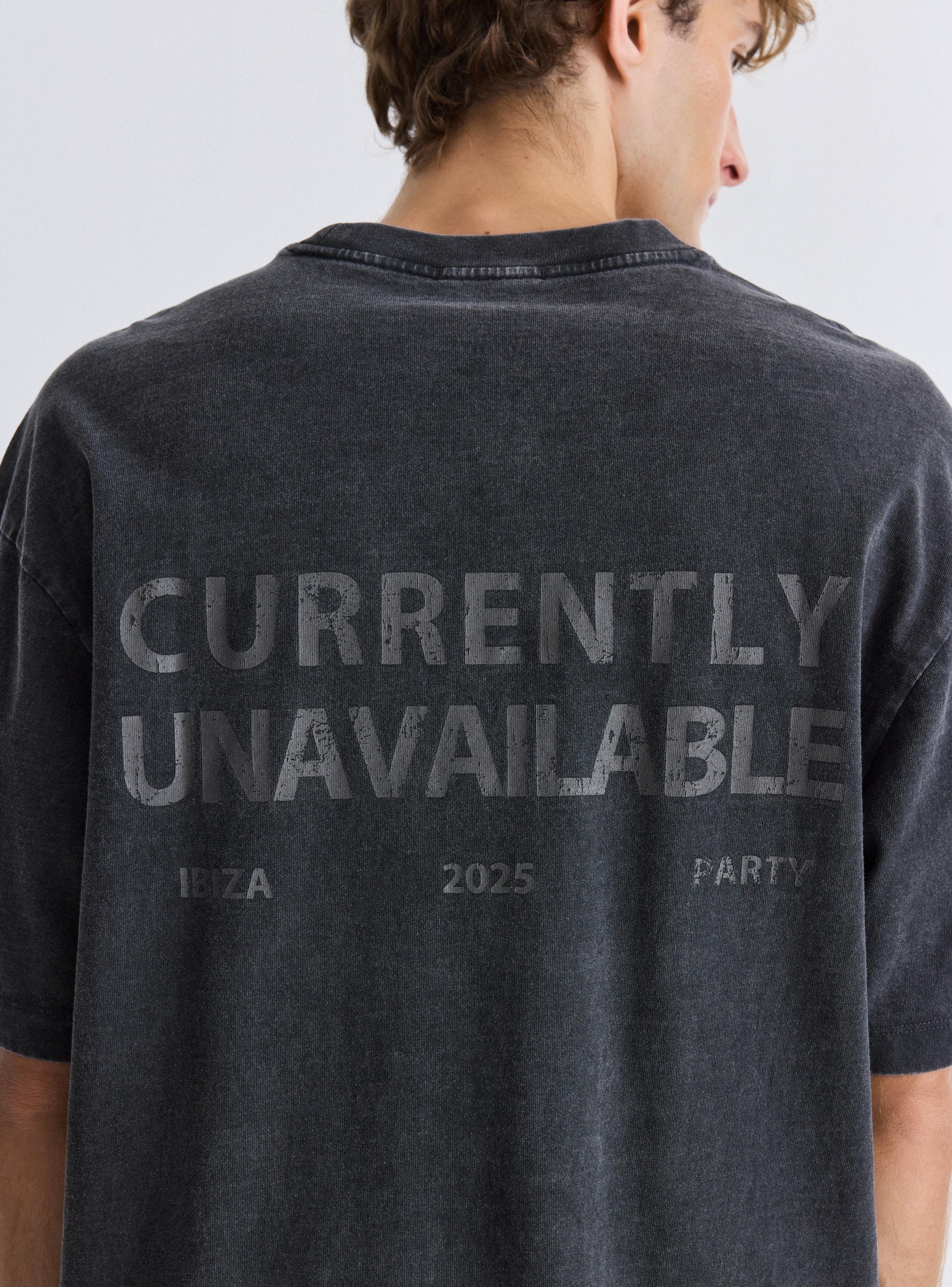 Polera Cuello Polo Manga Corta Oversize Estampado Espalda-3