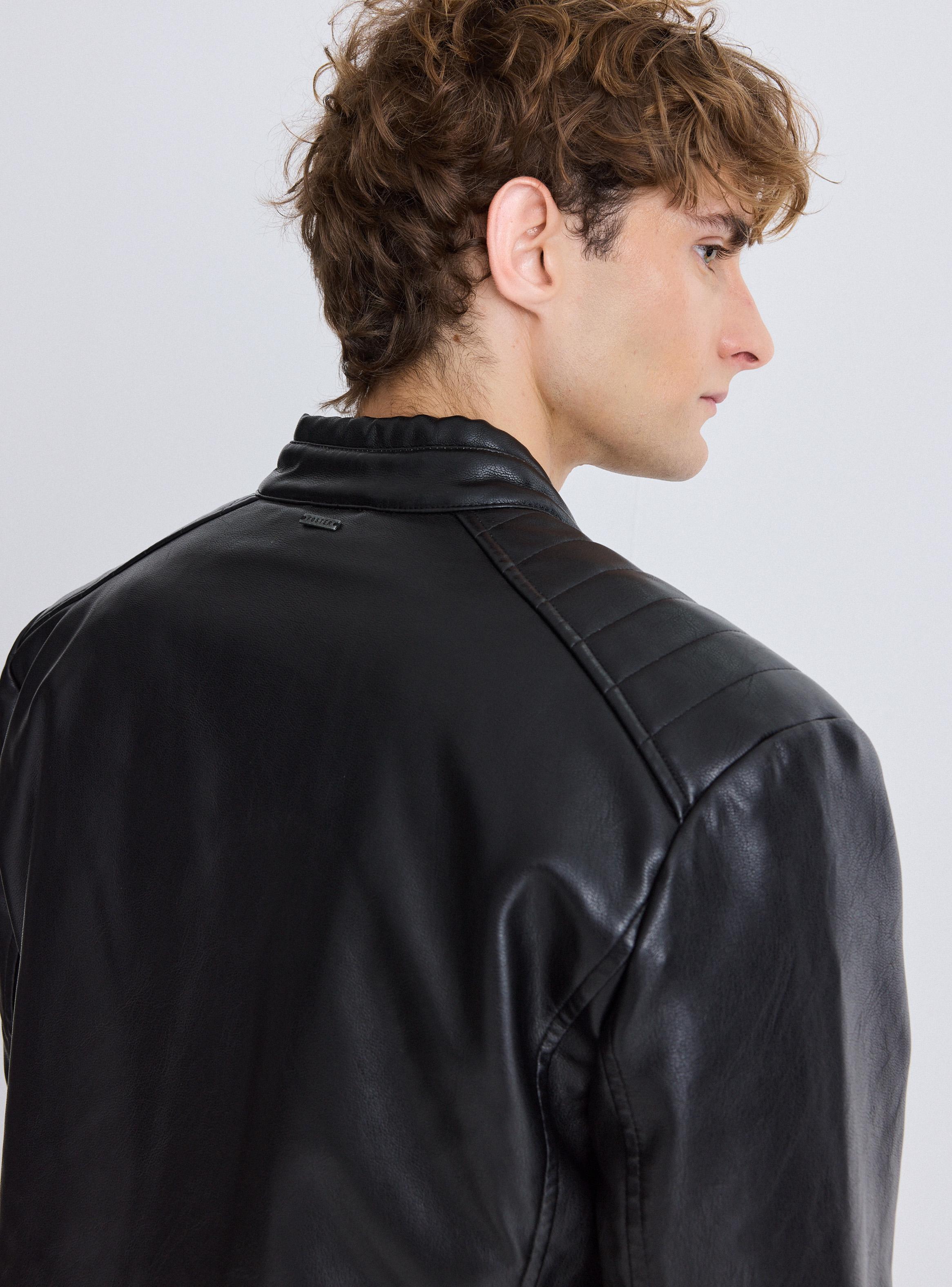 Chaqueta Cuero Sintético-3