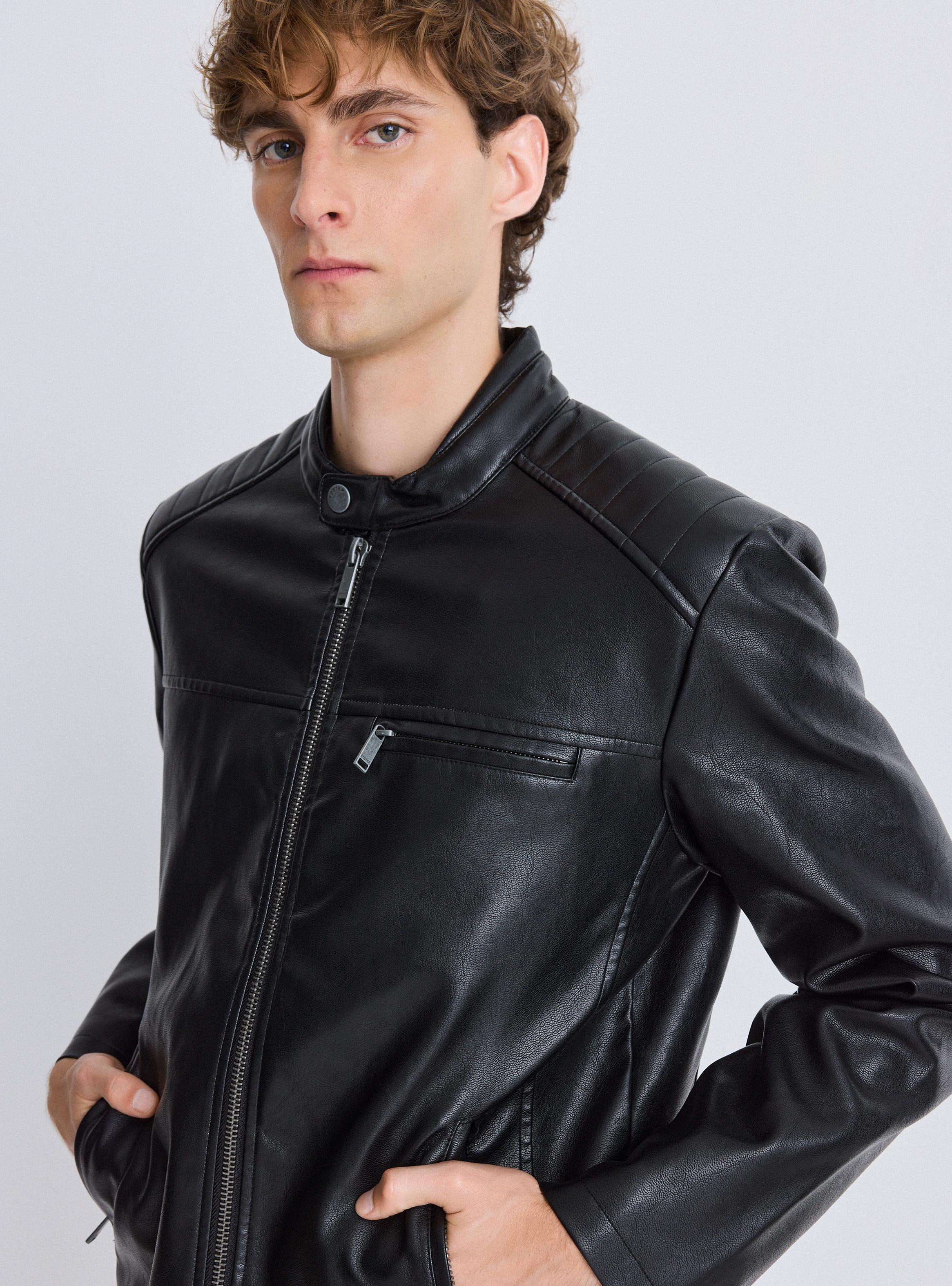 Chaqueta Cuero Sintético-2