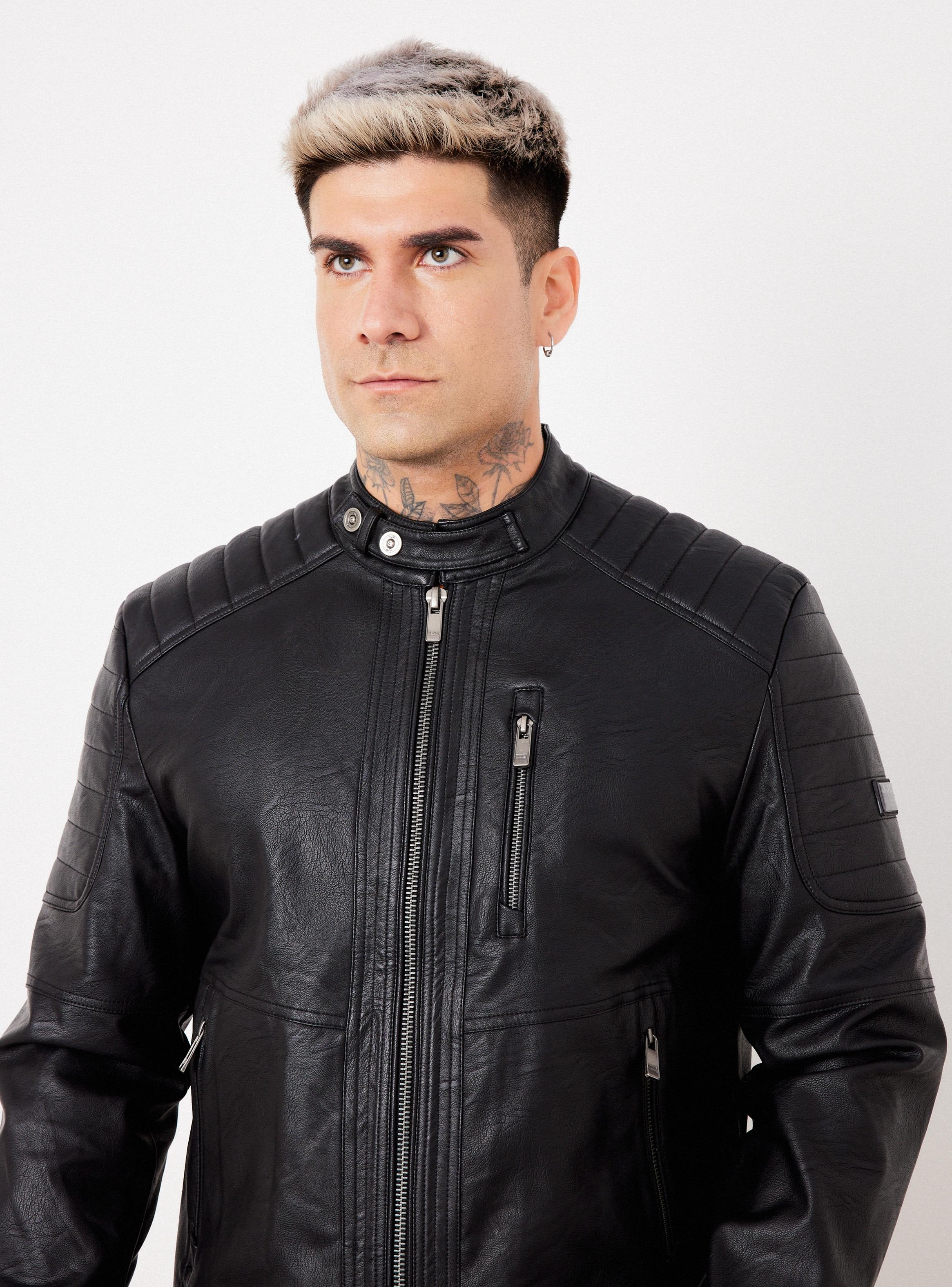 Chaqueta Cuello Mao Cortes en Hombros-2