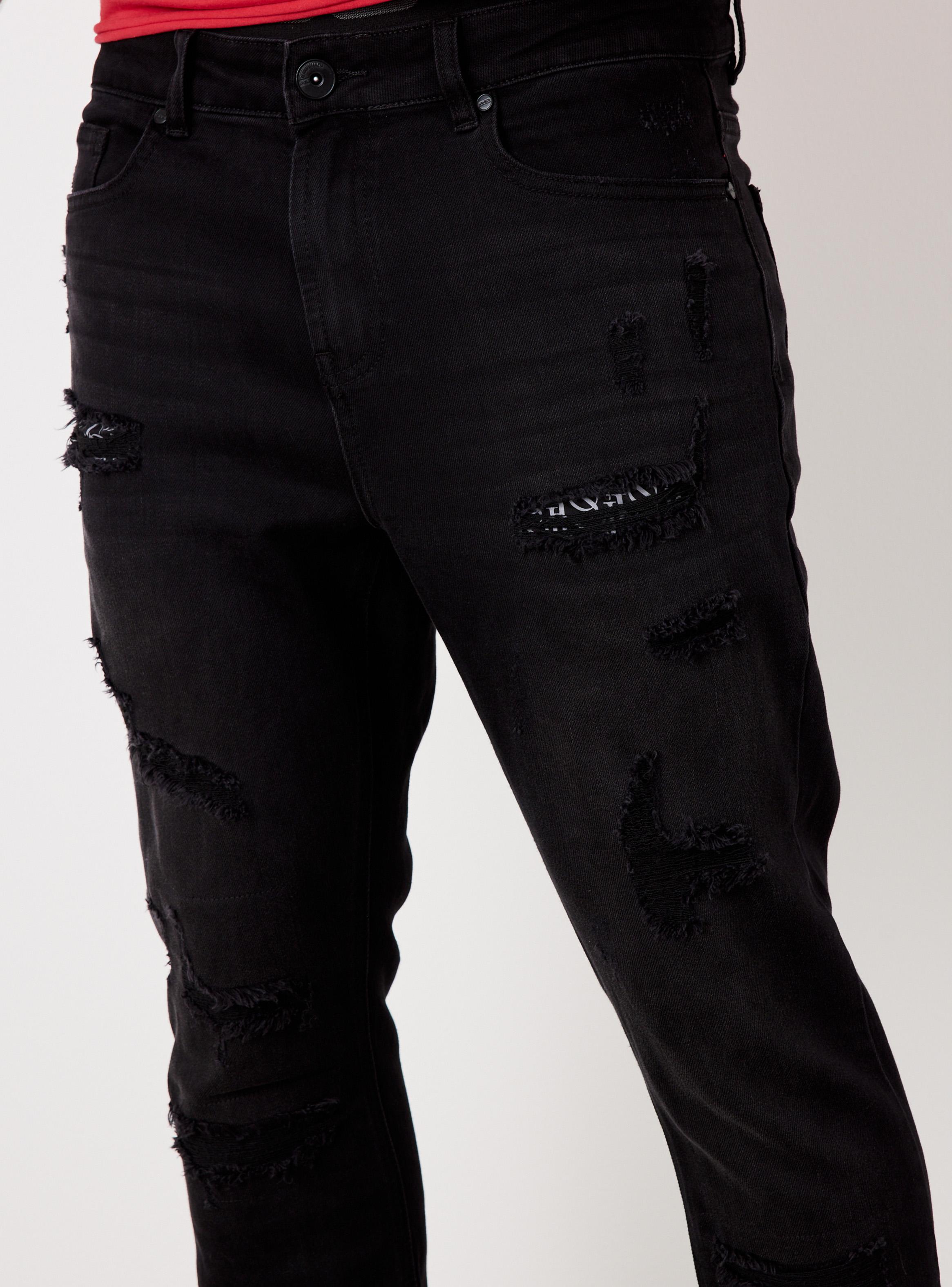 Jeans Tapered Destroyer con Parche-2