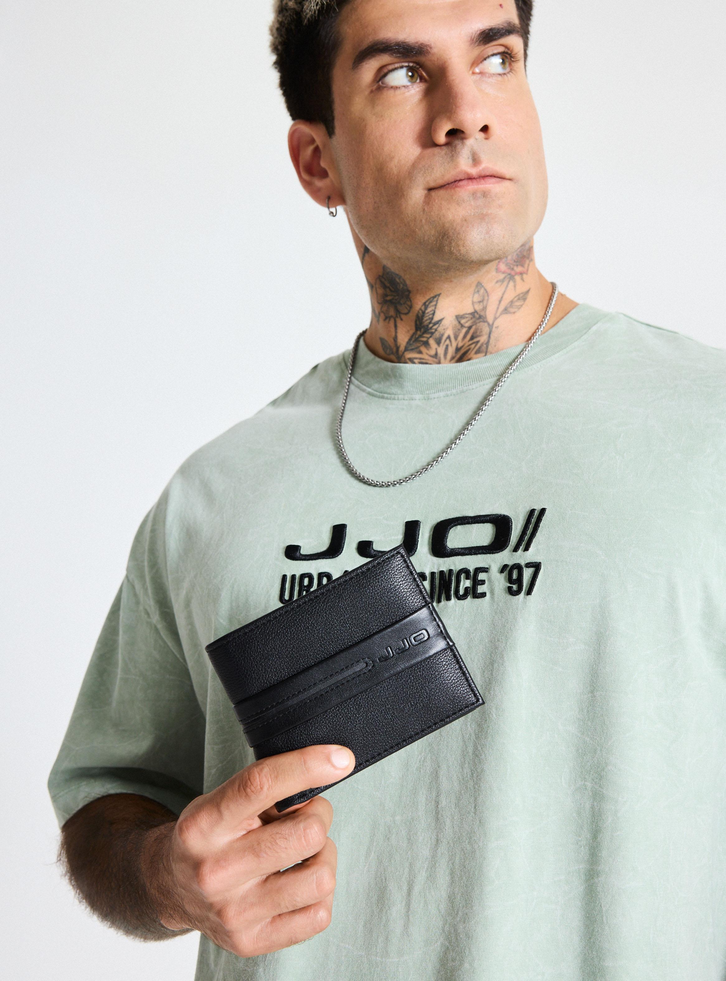 Billetera Simil Cuero Franja Central-5