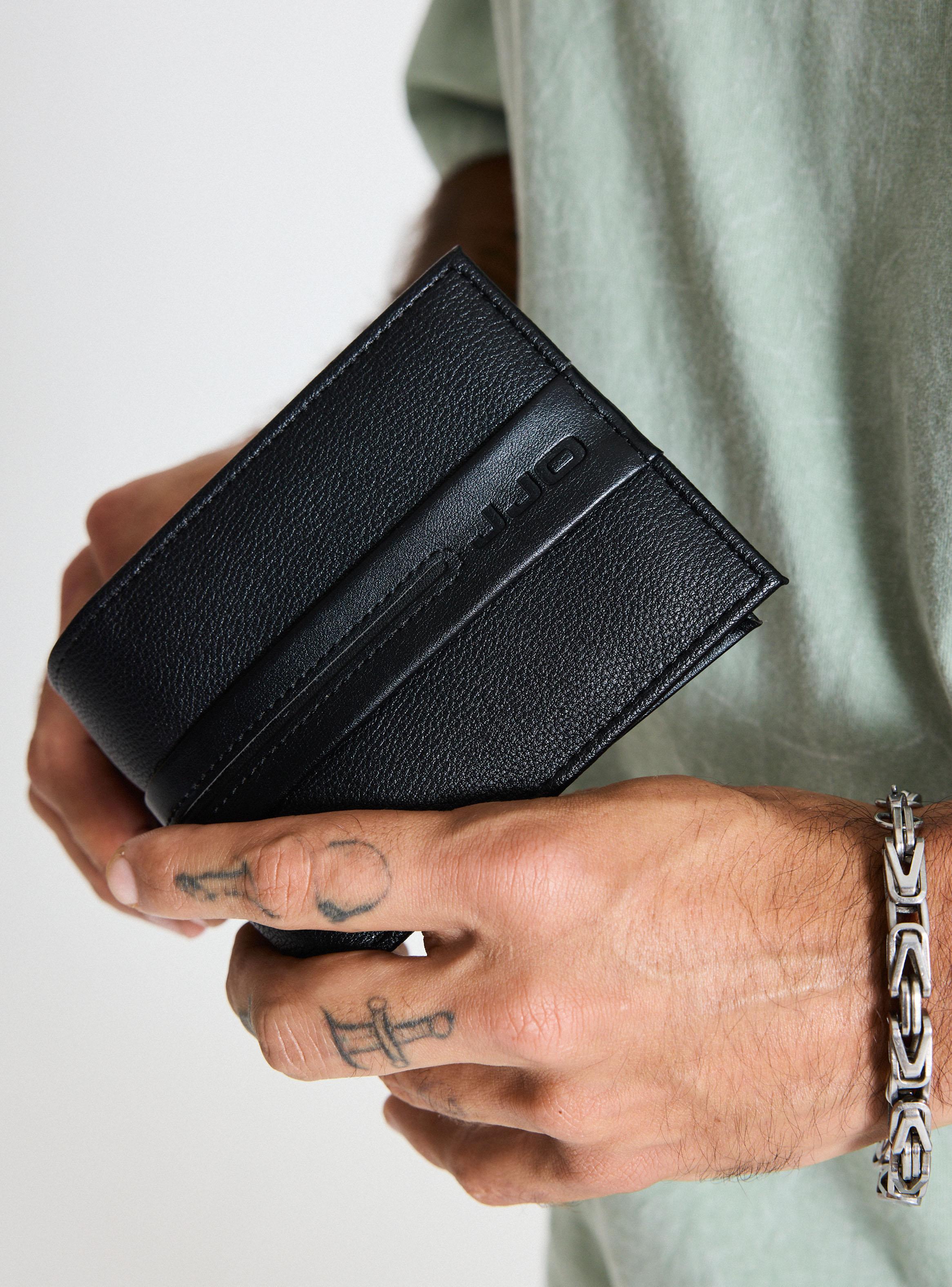 Billetera Simil Cuero Franja Central-6