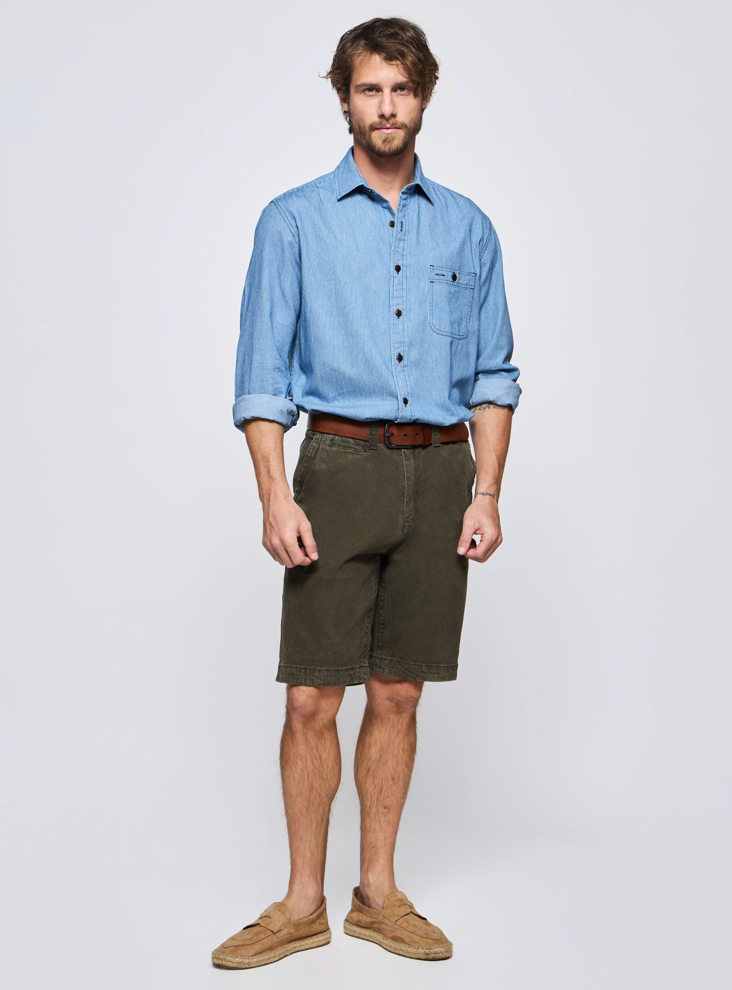 Camisa Casual Denim Botón Regular-3