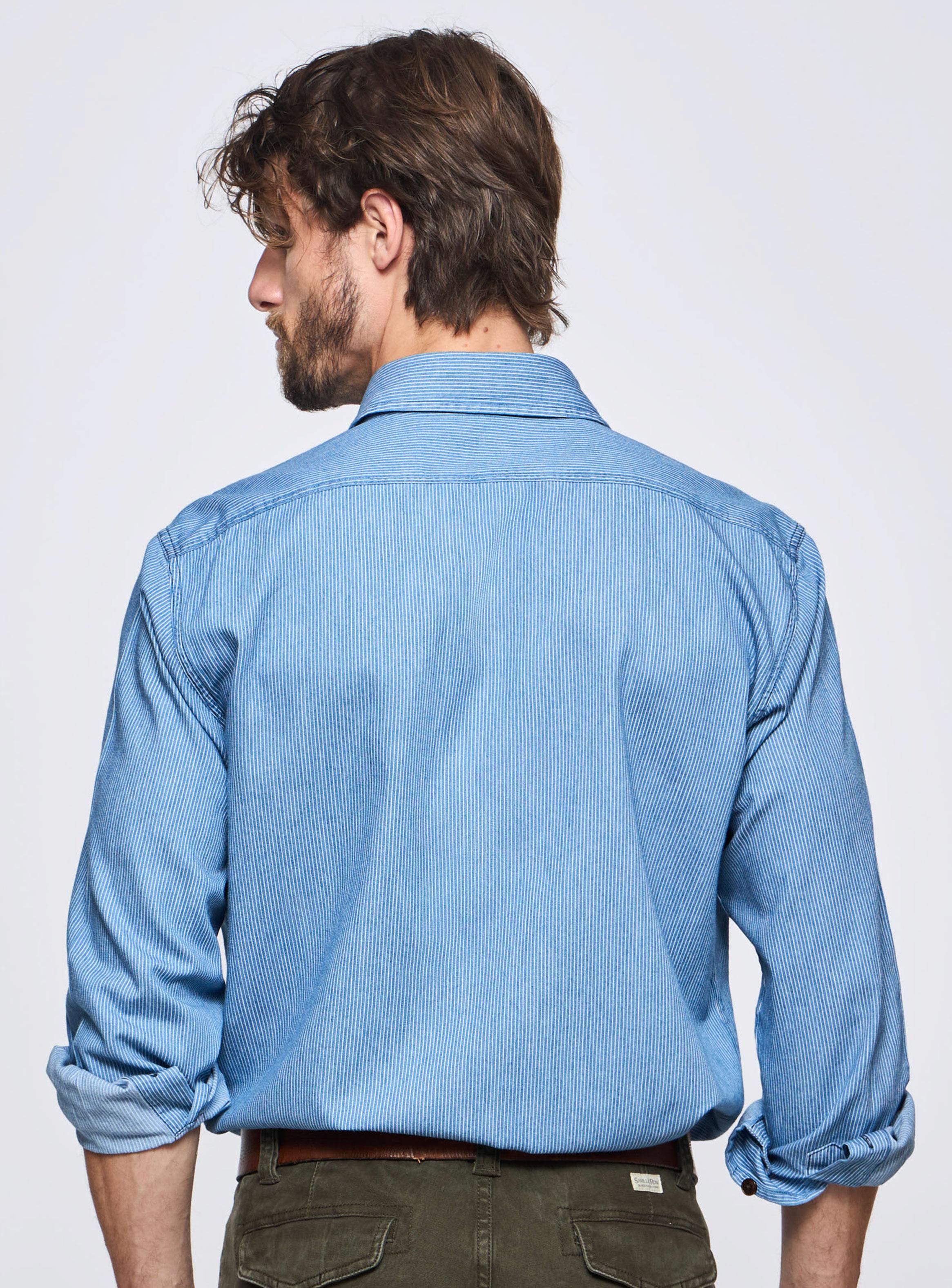 Camisa Casual Denim Botón Regular-1