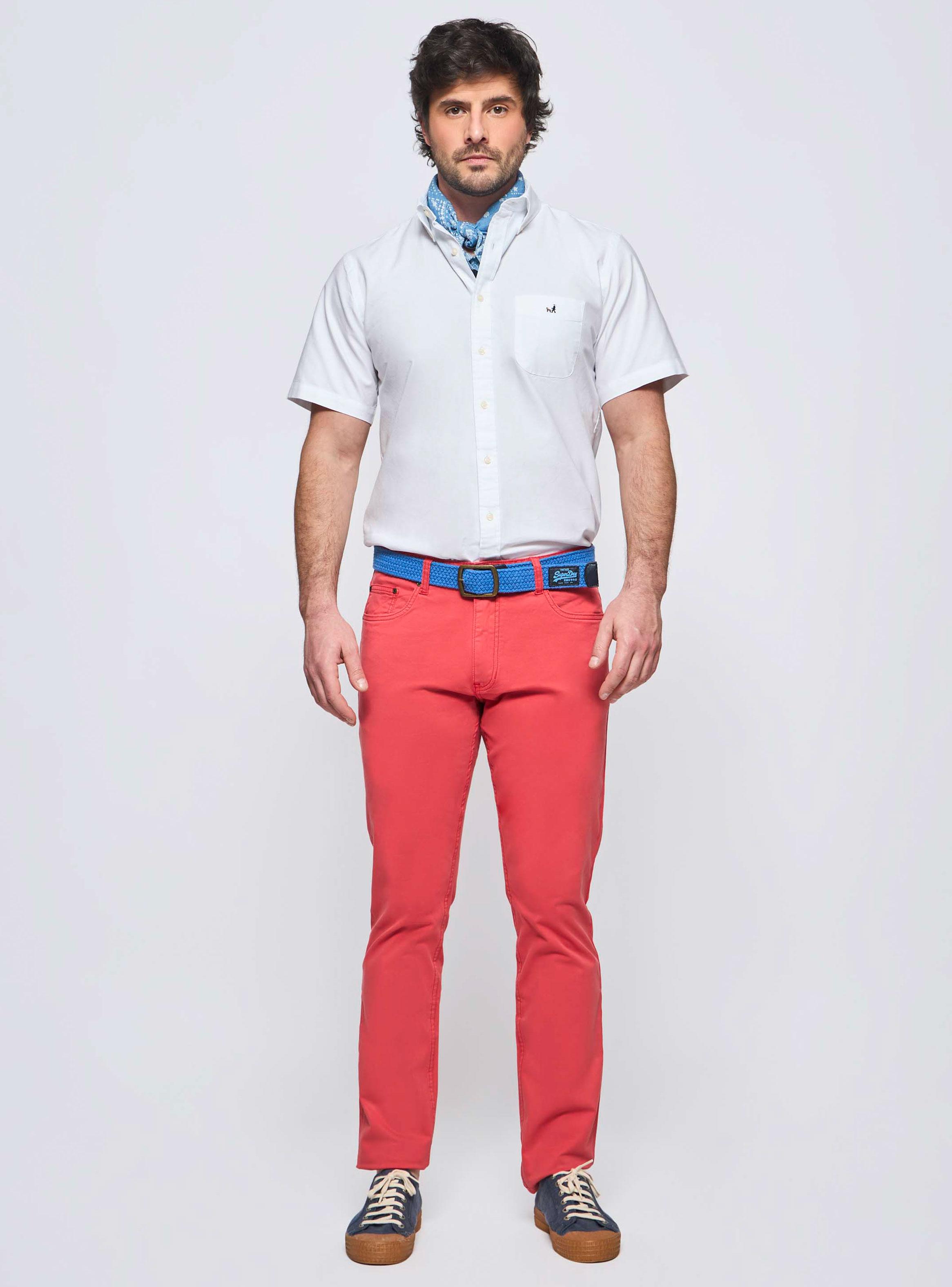 Camisa Oxford Manga Corta Casual-3
