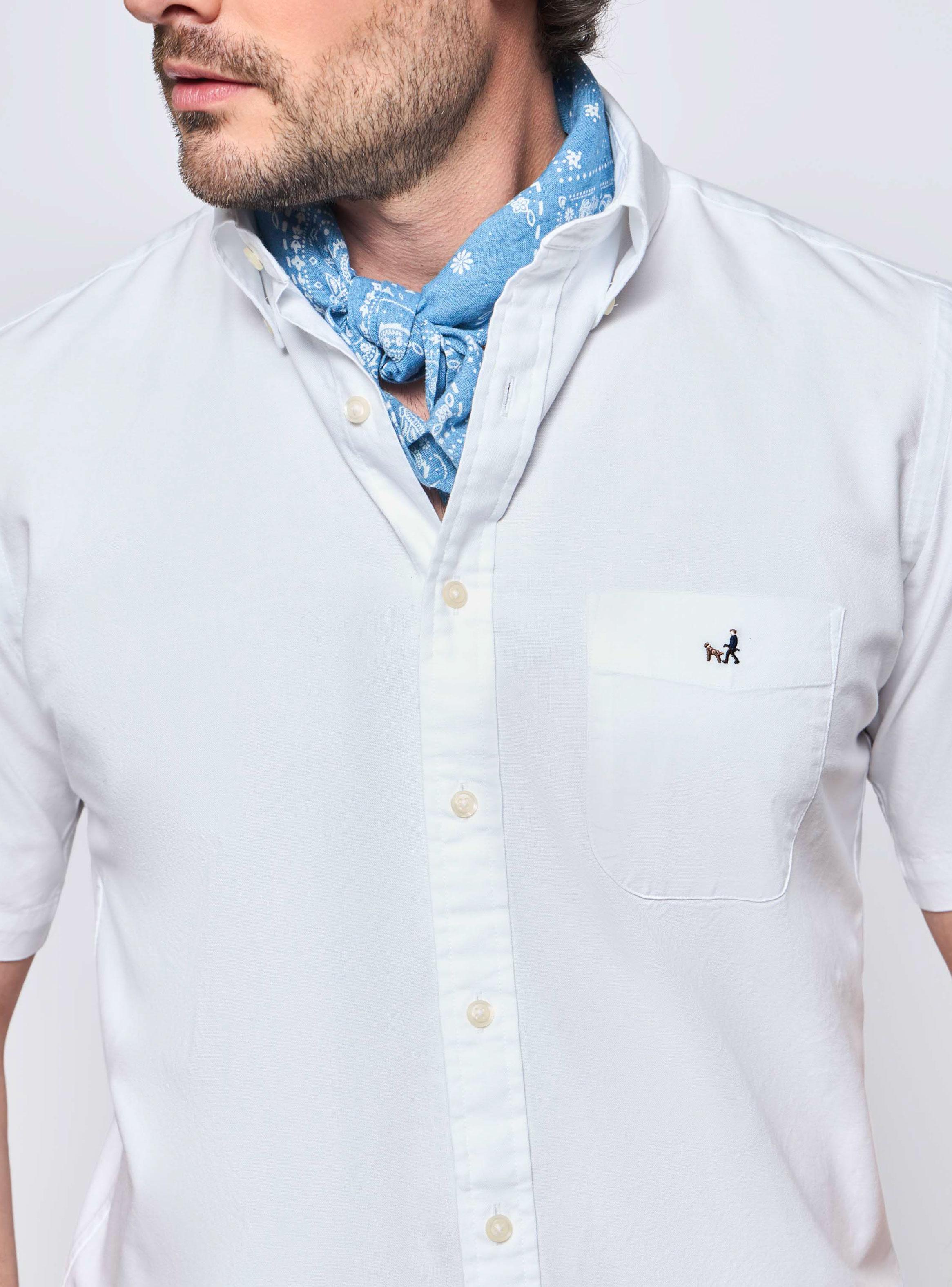Camisa Oxford Manga Corta Casual-2