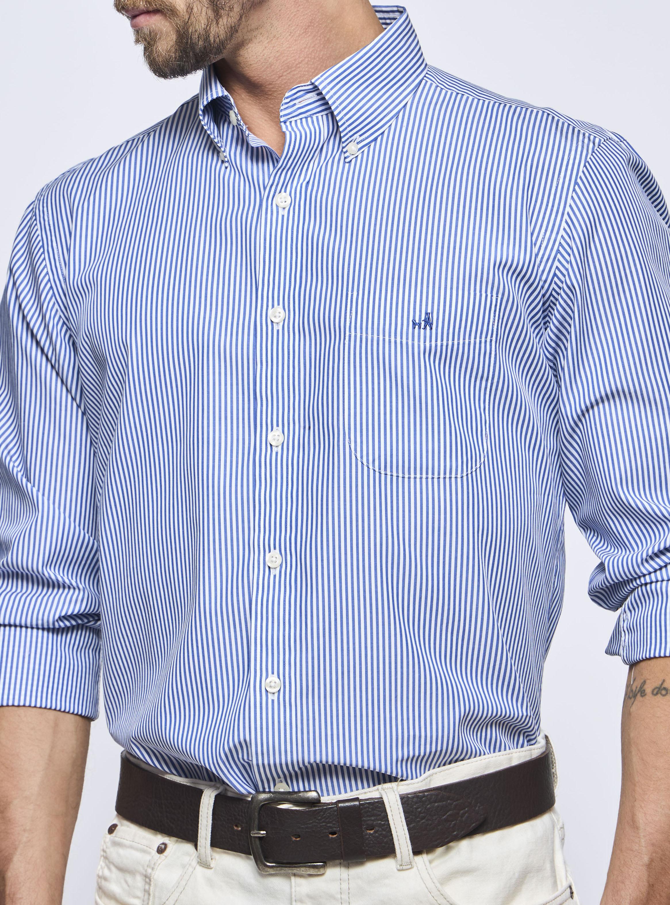 Camisa Manga Larga Líneas Print-2