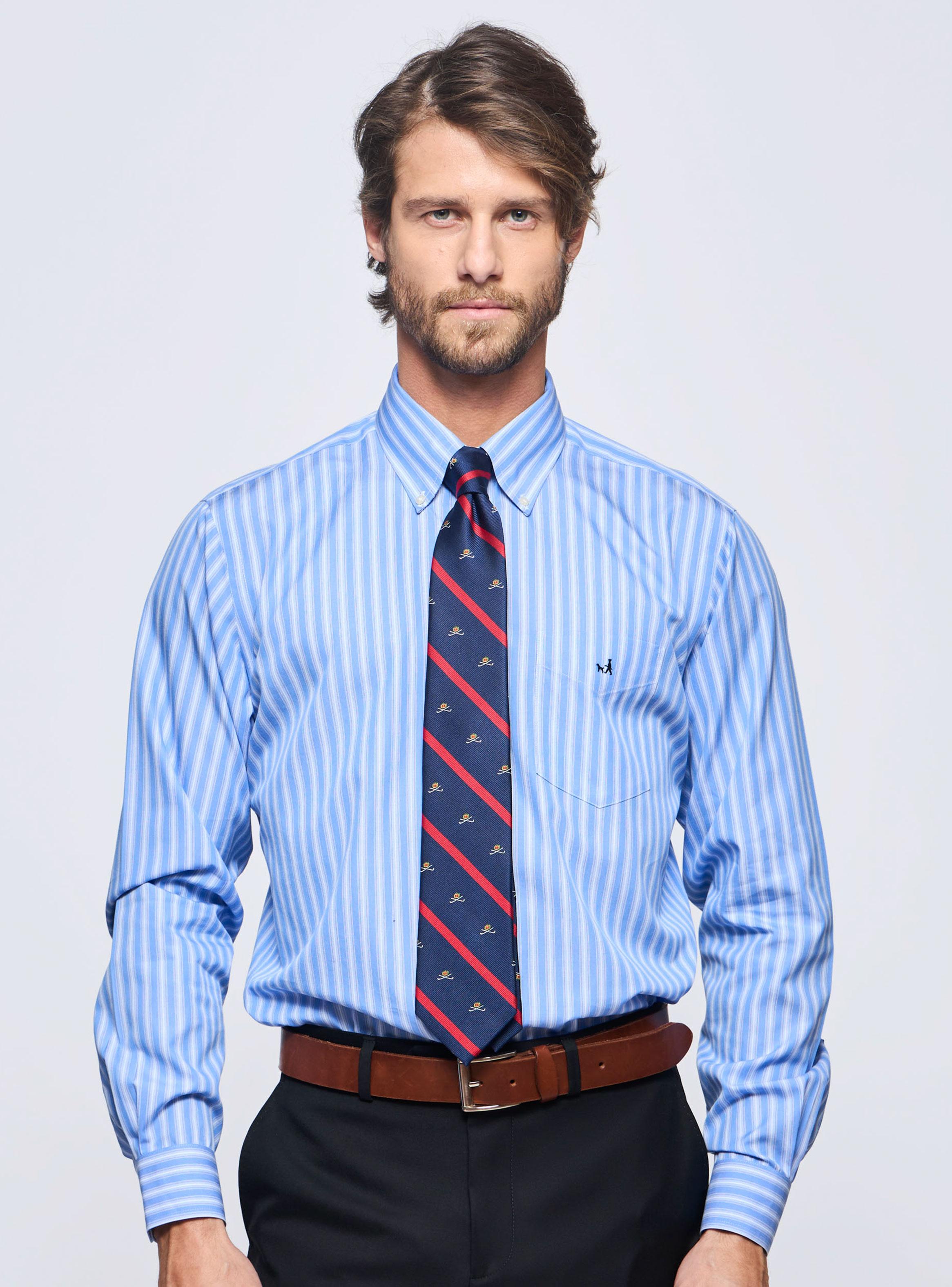 Camisa Vestir Algodón Manga Larga-0