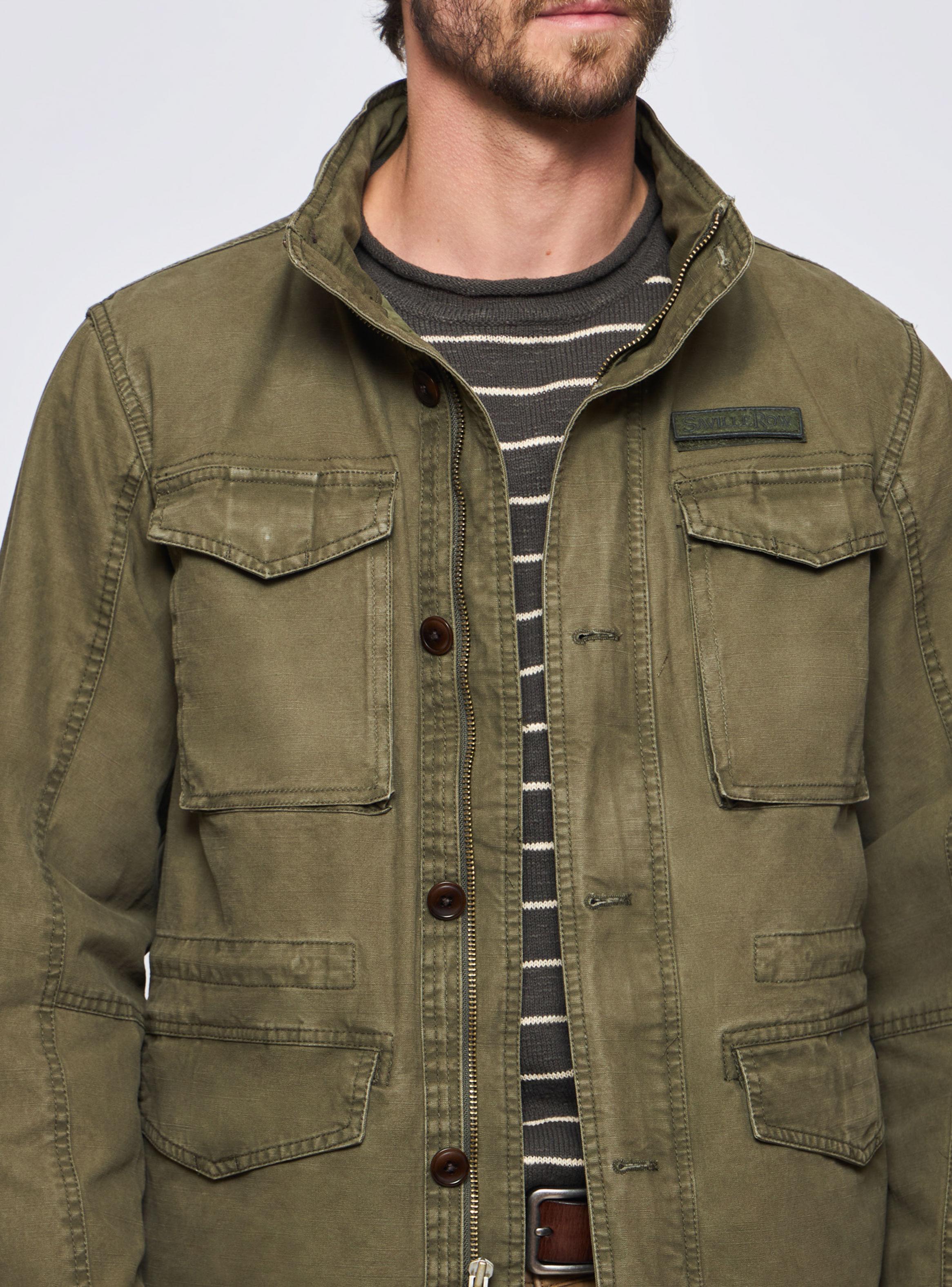 Chaqueta Bolsillos Army  Row-2