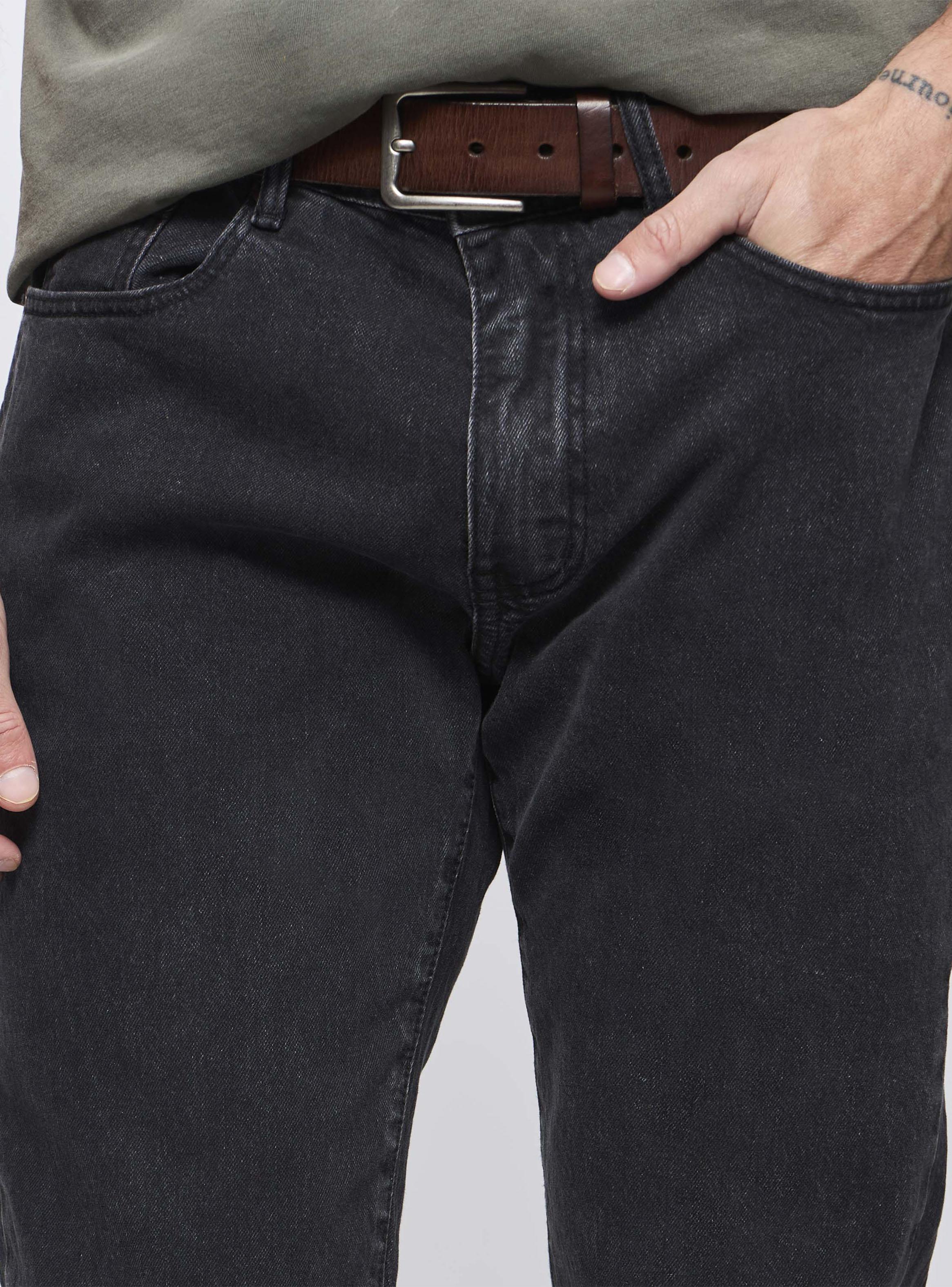 Jeans Regular Liso Sin Tiro-2