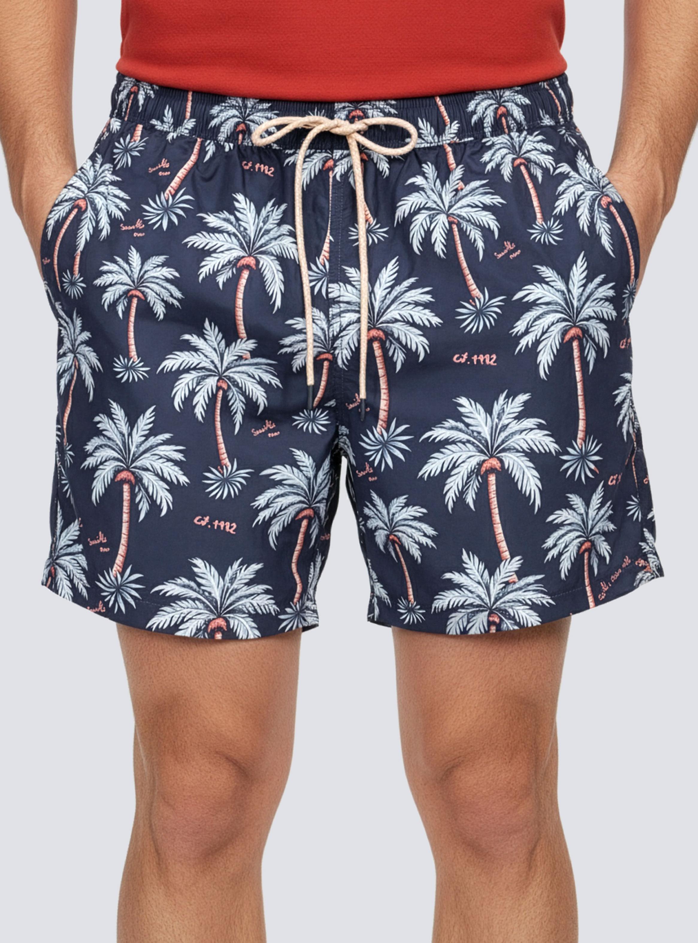 Traje de Baño Clásico Estampado Quick Dry Hoja-2