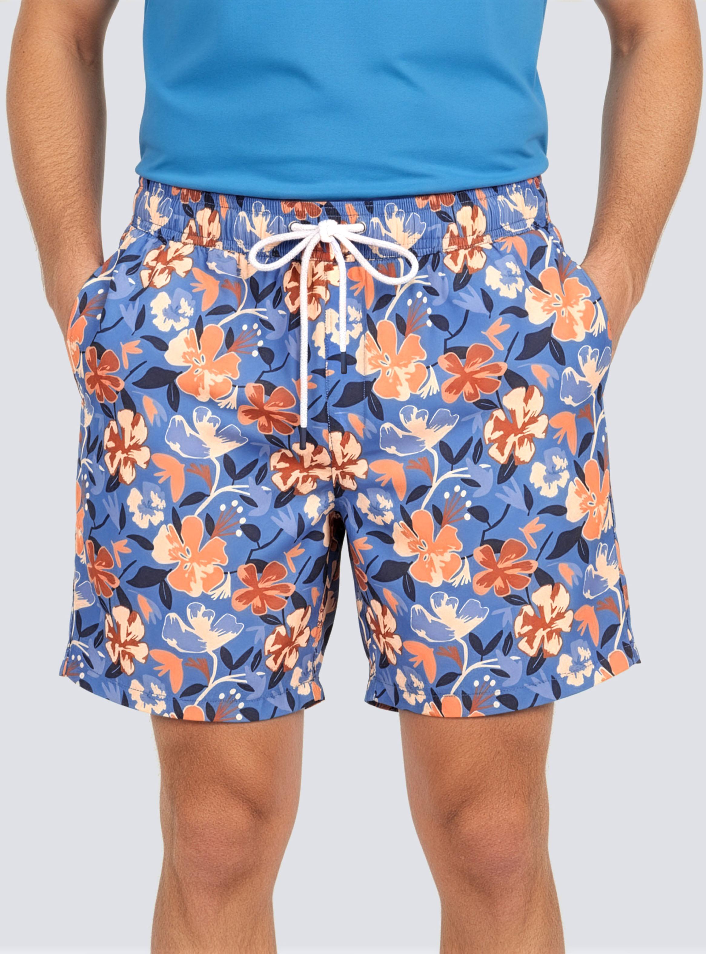 Traje de Baño Estilo Short Print Flor Hibiscus-2