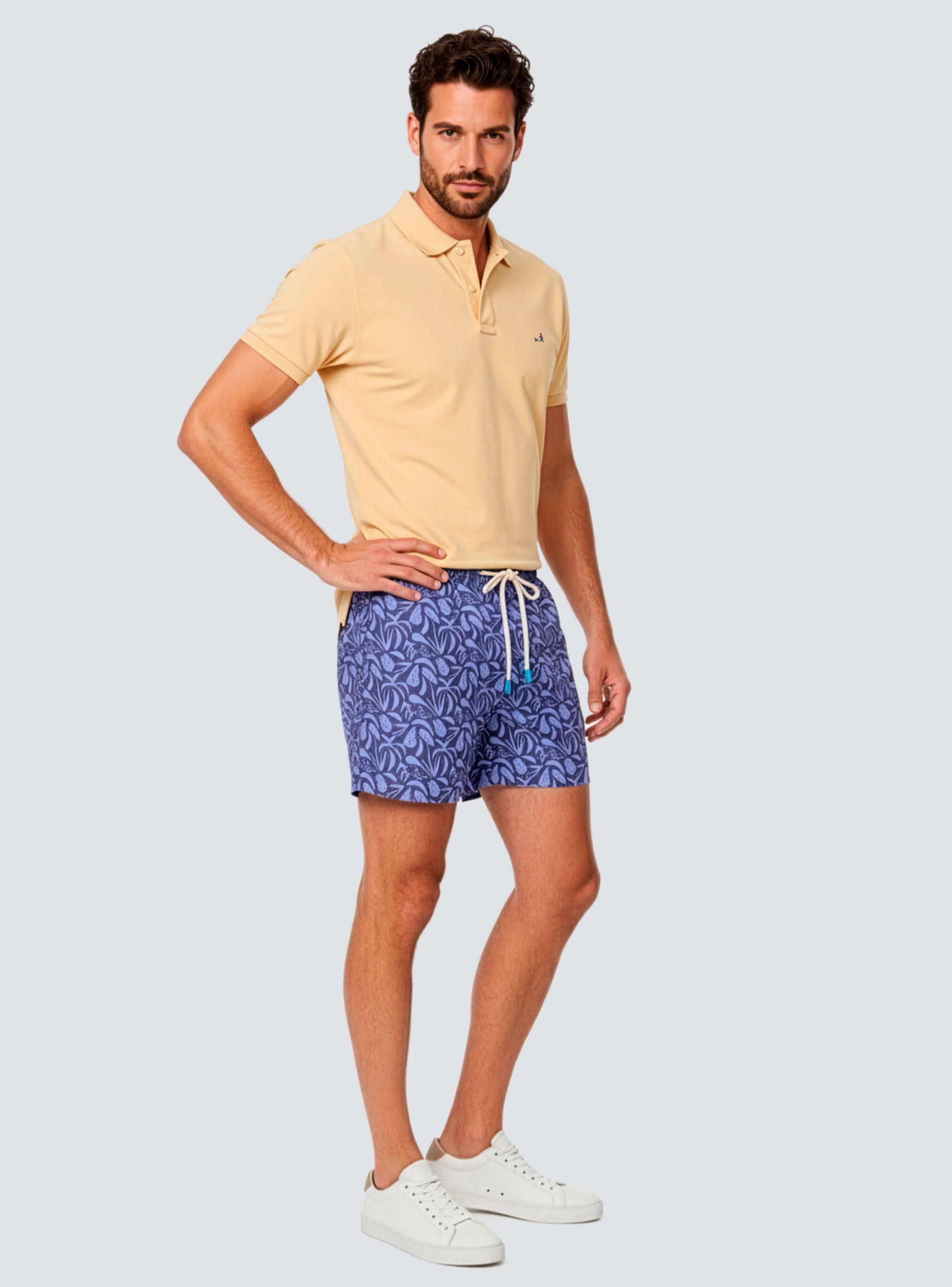 Traje de Baño Print Clásico Hojas Quick Dry-3