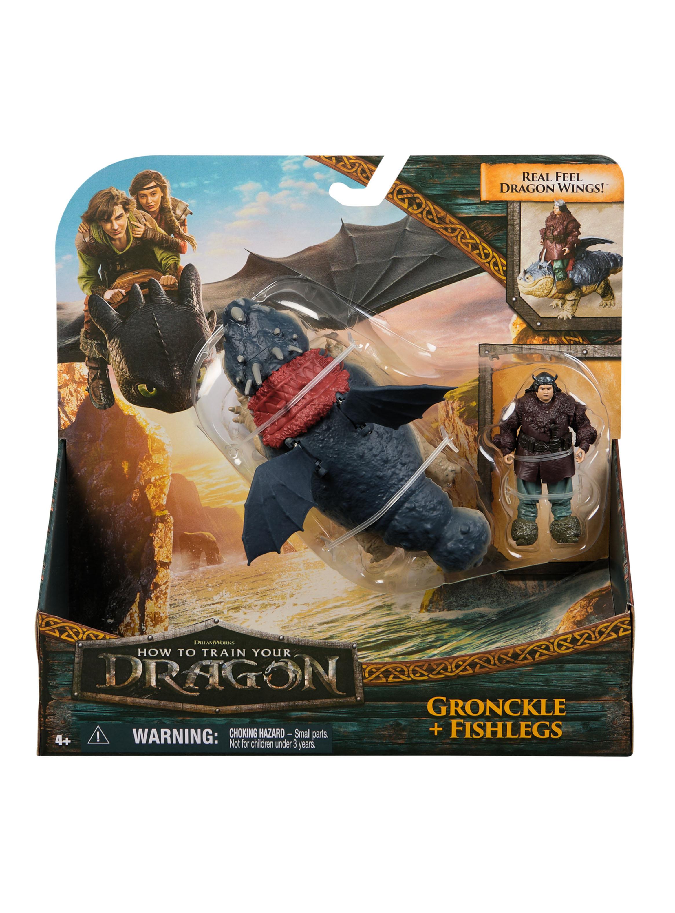 Figura de Acción Dragon Gronckle + Fishlegs-2