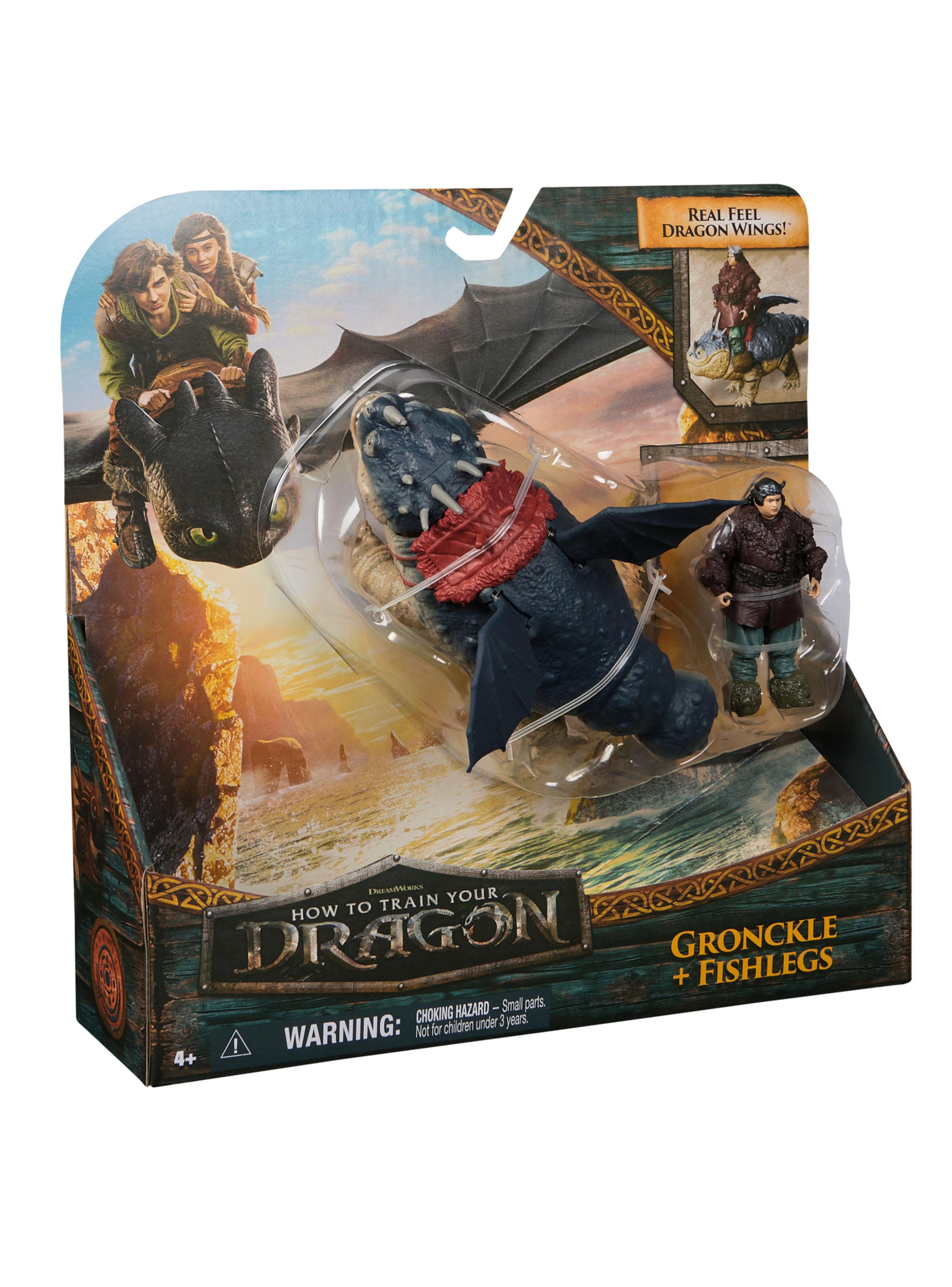 Figura de Acción Dragon Gronckle + Fishlegs-3