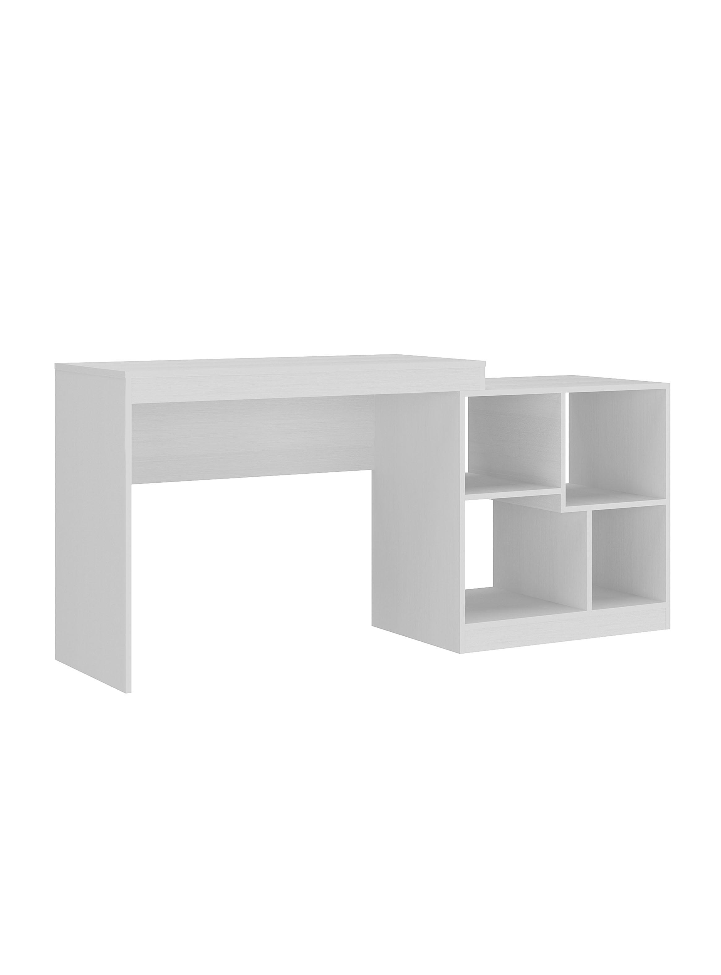 Escritorio Librero 2 Repisas Blanco-0