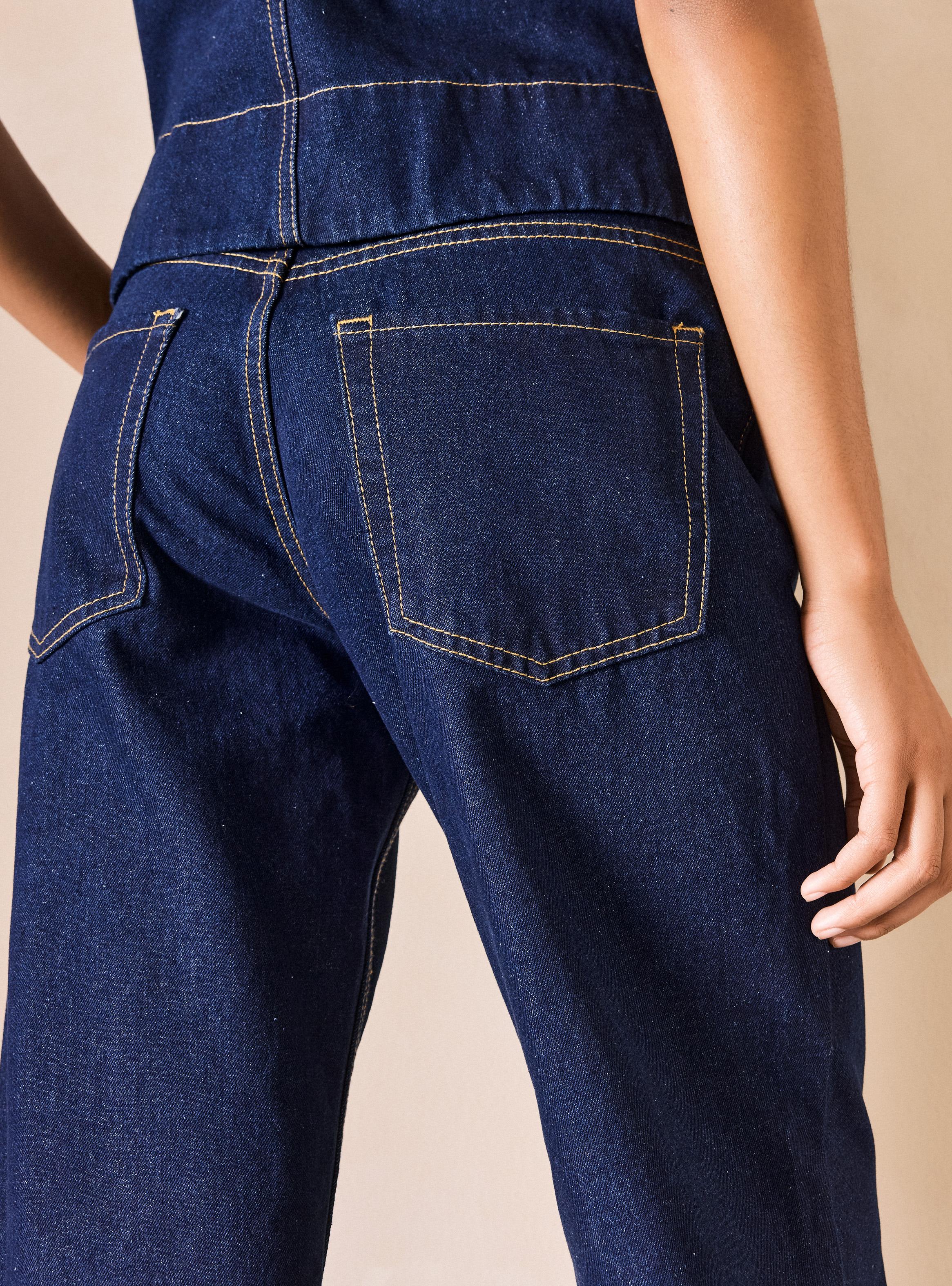 Jeans Wide Leg sin Pretina y Pinzas-3