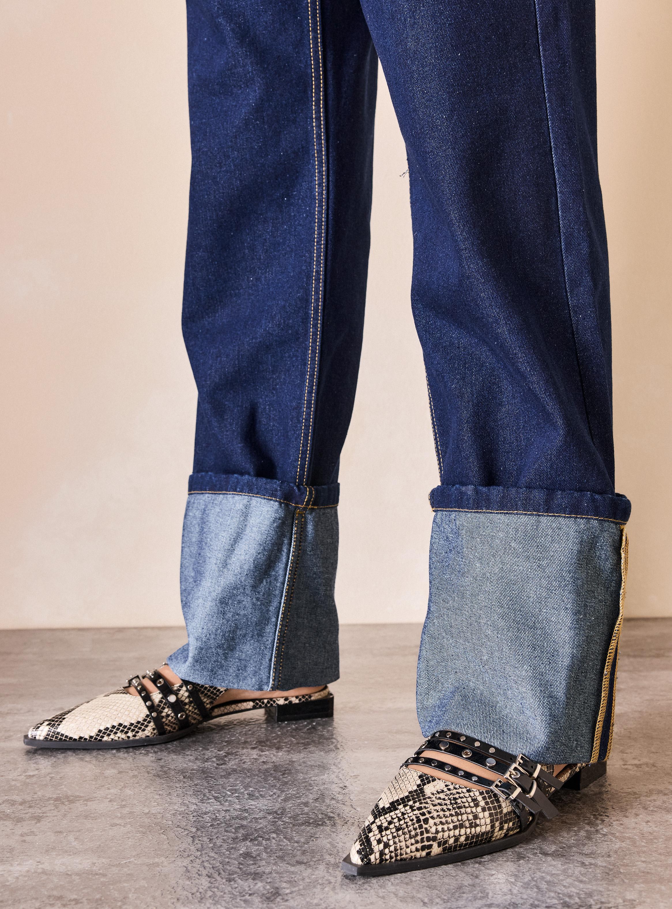 Jeans Wide Leg sin Pretina y Pinzas-2