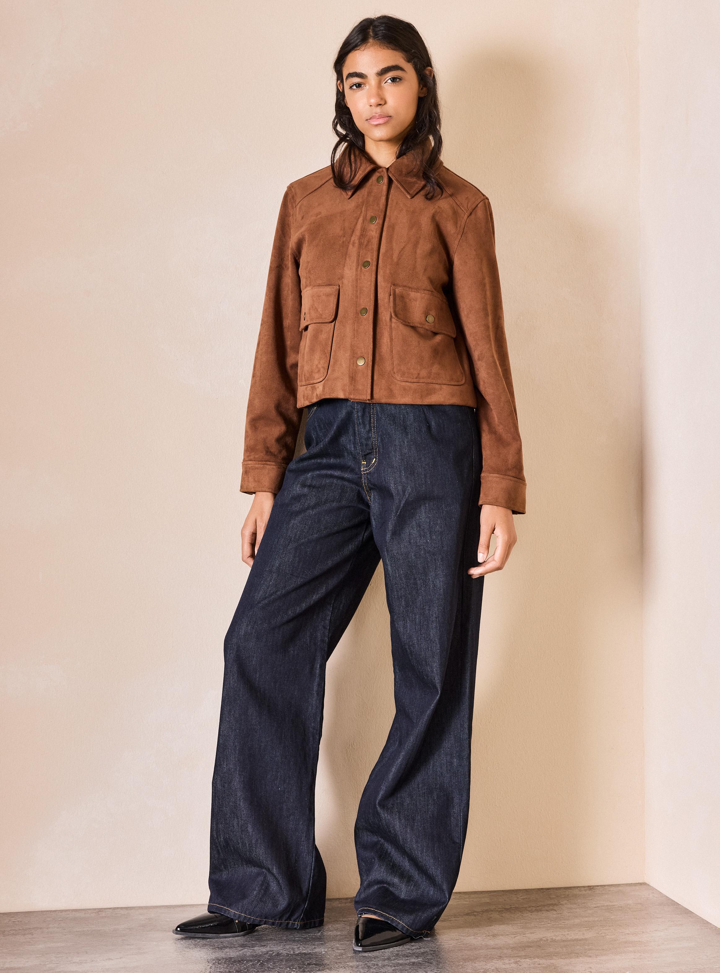 Jeans Wide Leg sin Pretina y Pinzas-4