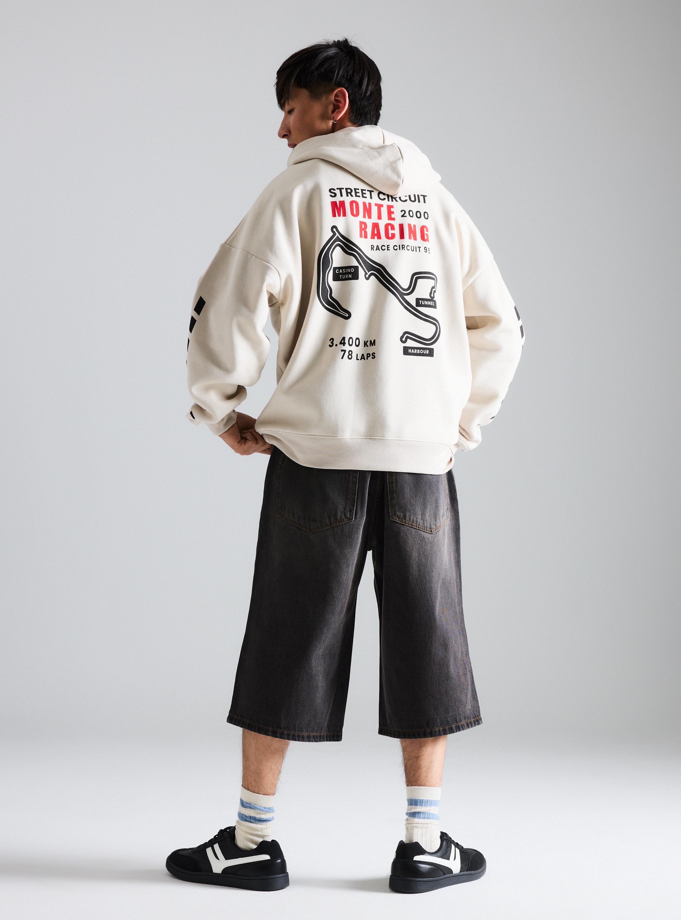 Polerón Capucha Estampado Boxy Fit-5