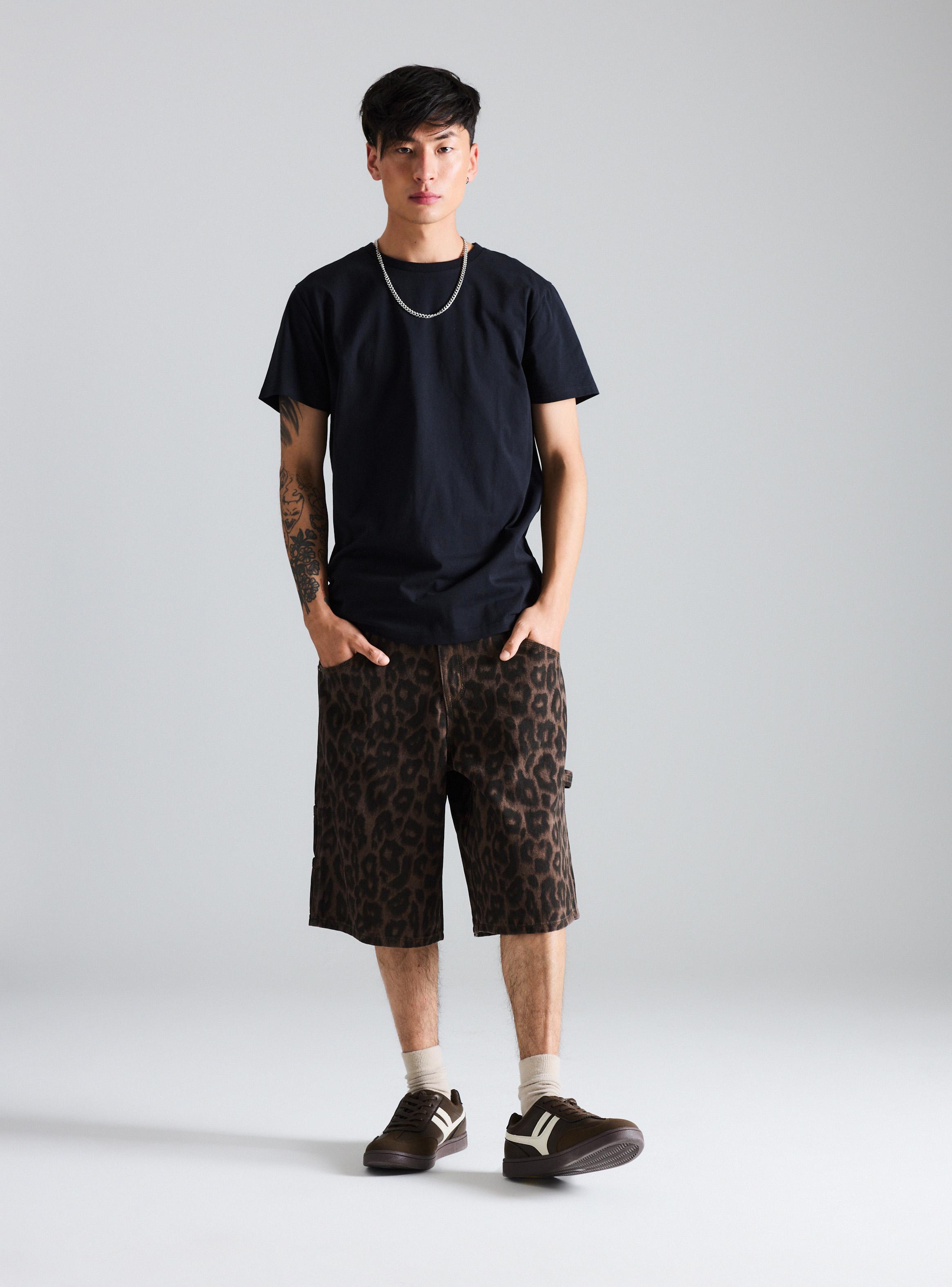 Bermuda Print Leopardo Carpenter Fit-4