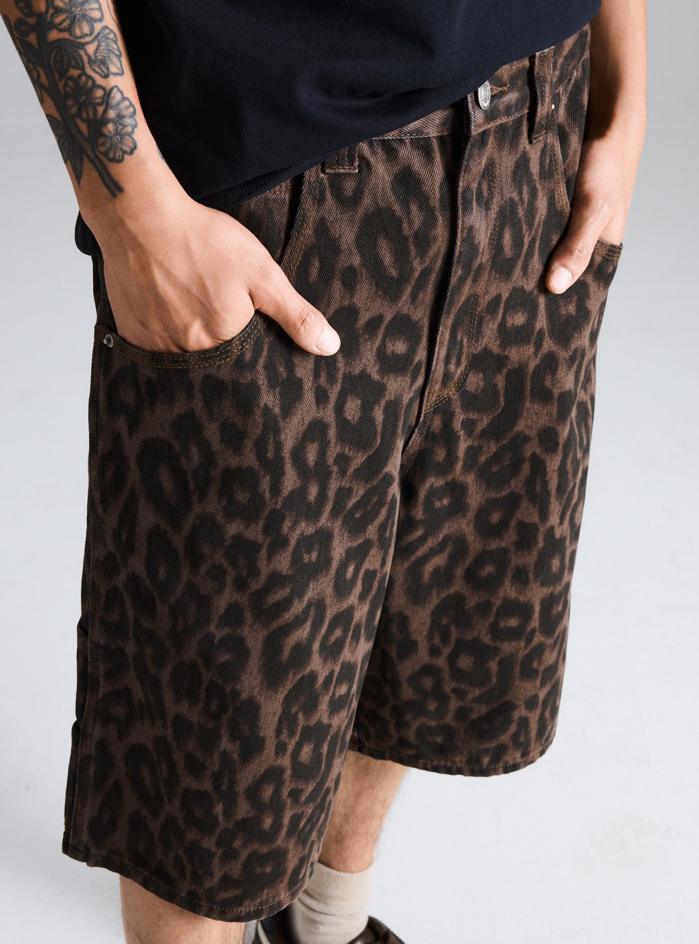 Bermuda Print Leopardo Carpenter Fit-2