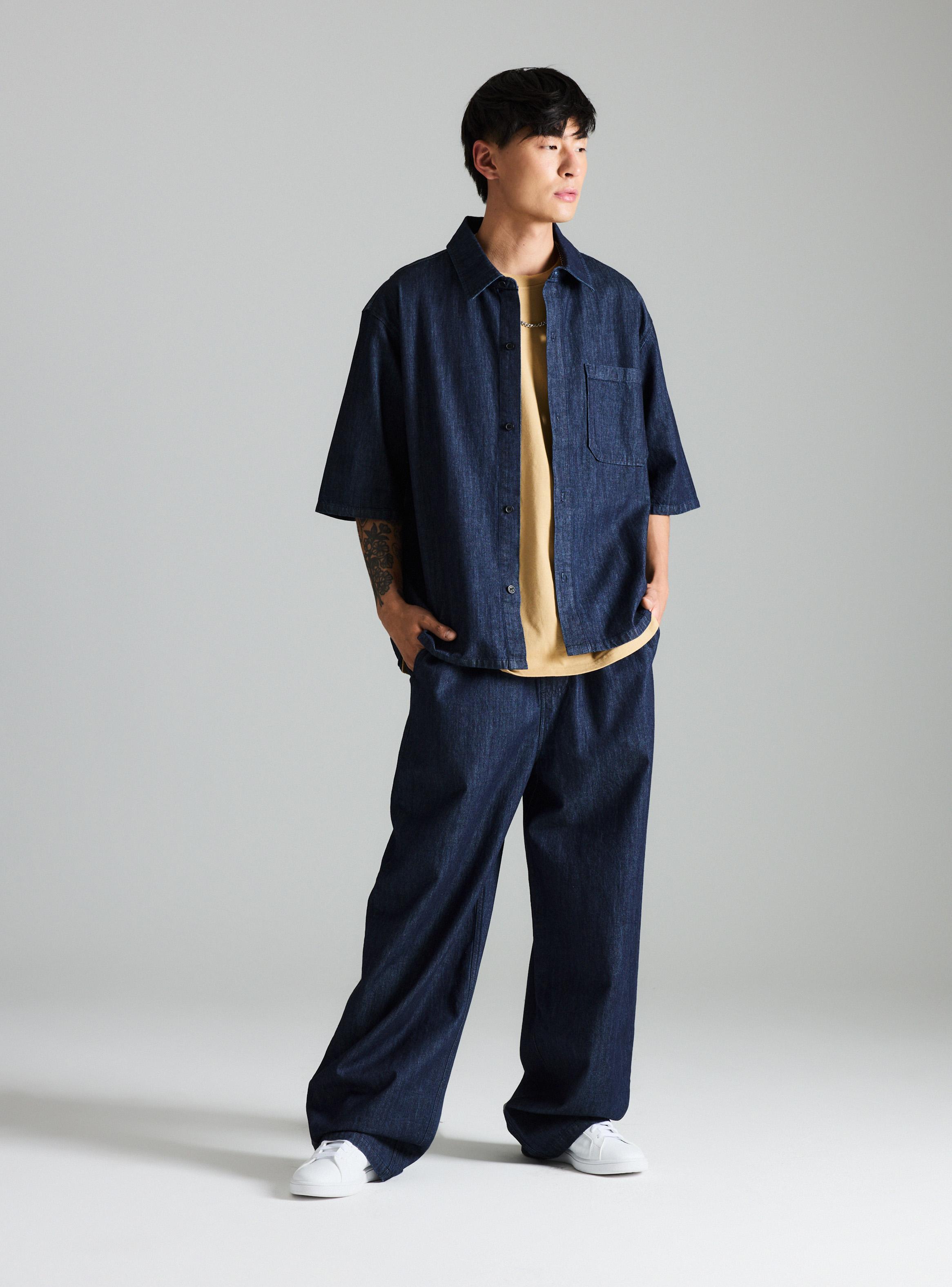 Pantalón Denim Wide Leg Fit-4