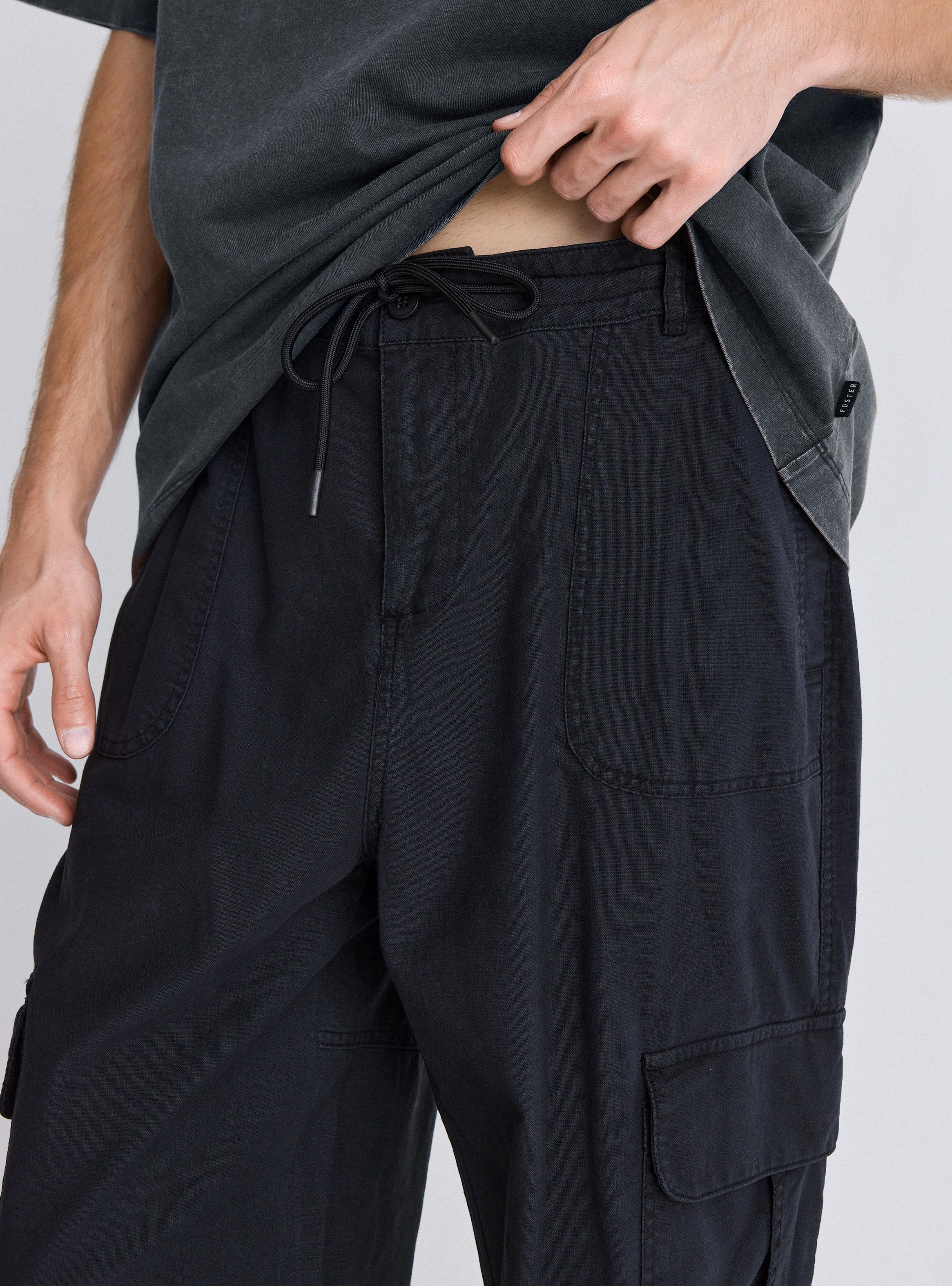 Pantalón Cargo Tiro Medio-3