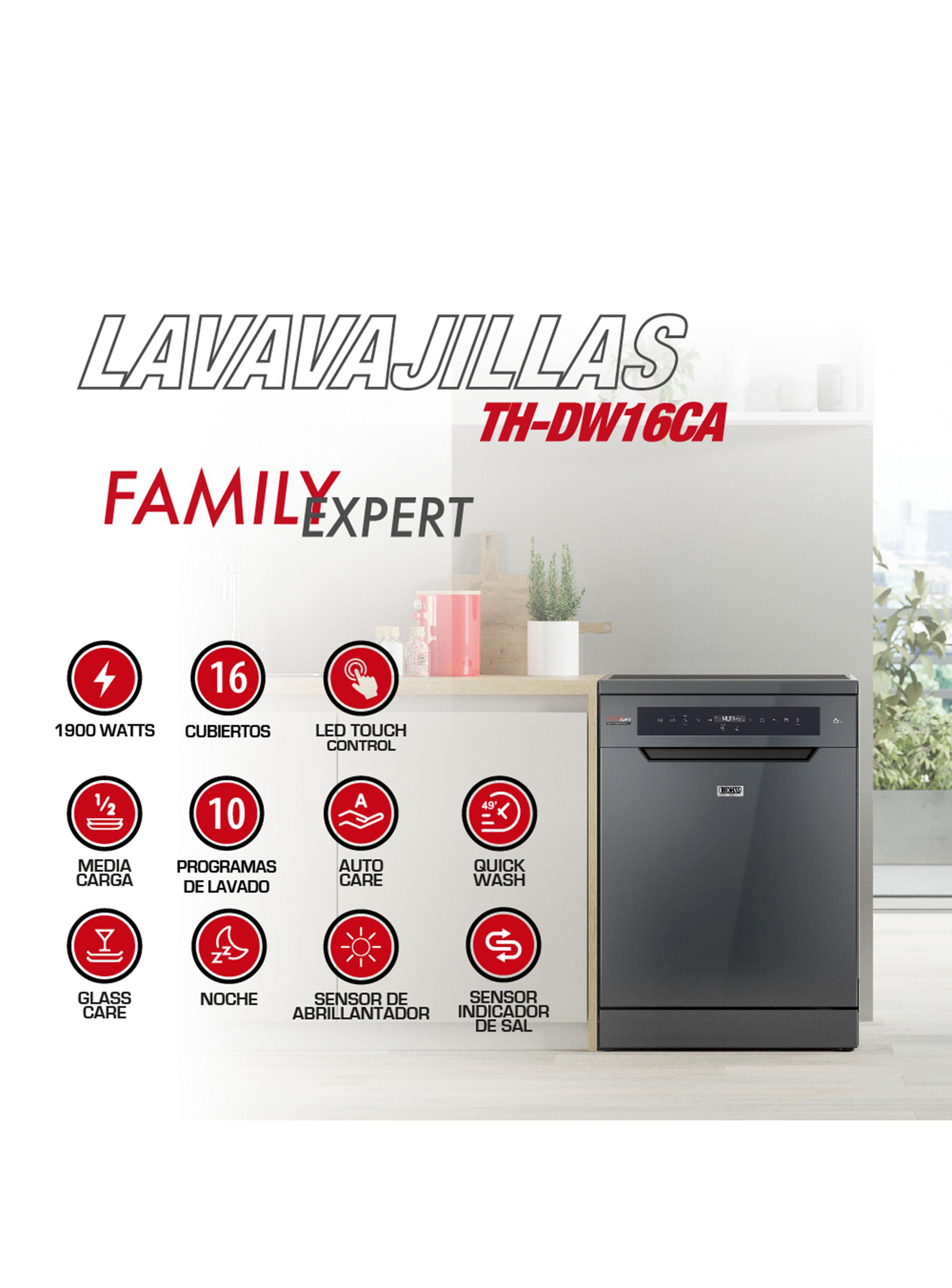 Lavavajillas 16 Cubiertos Inox Dark-Grey TH-DW16CA-5