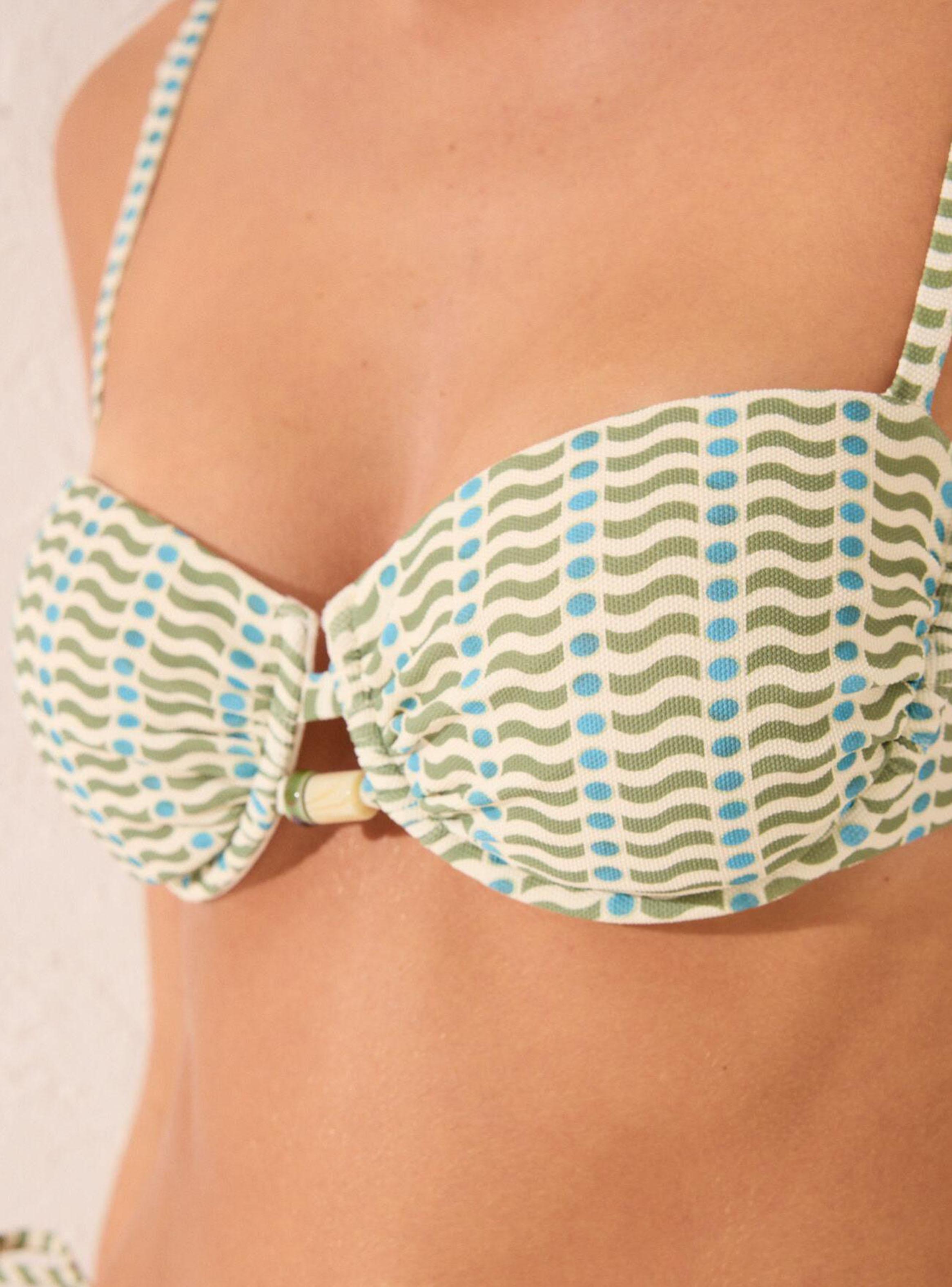 Top Bikini Balconette Estampado Geométrico-3