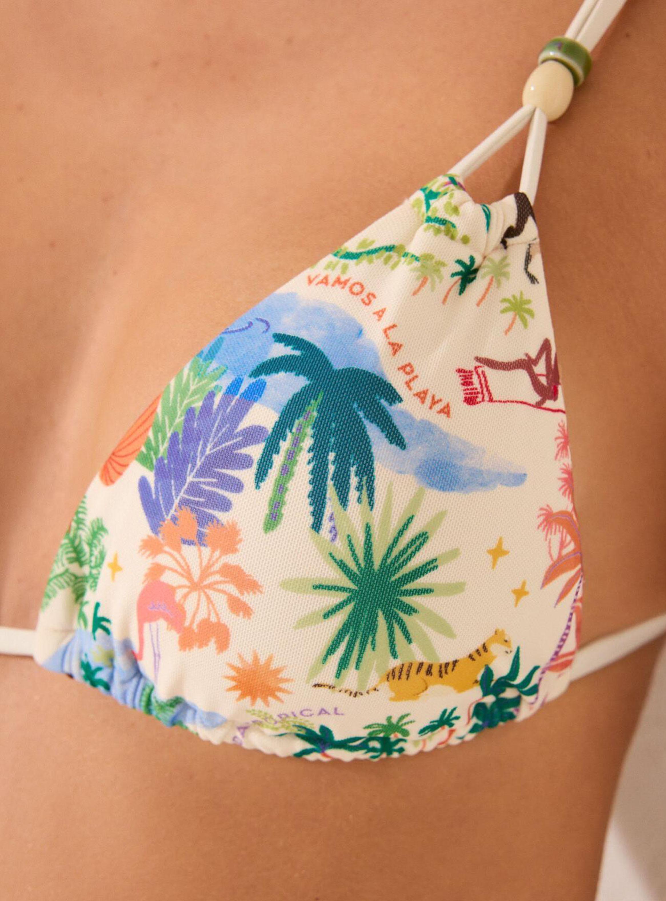Top Bikini Triangular Paisaje Tropical-3