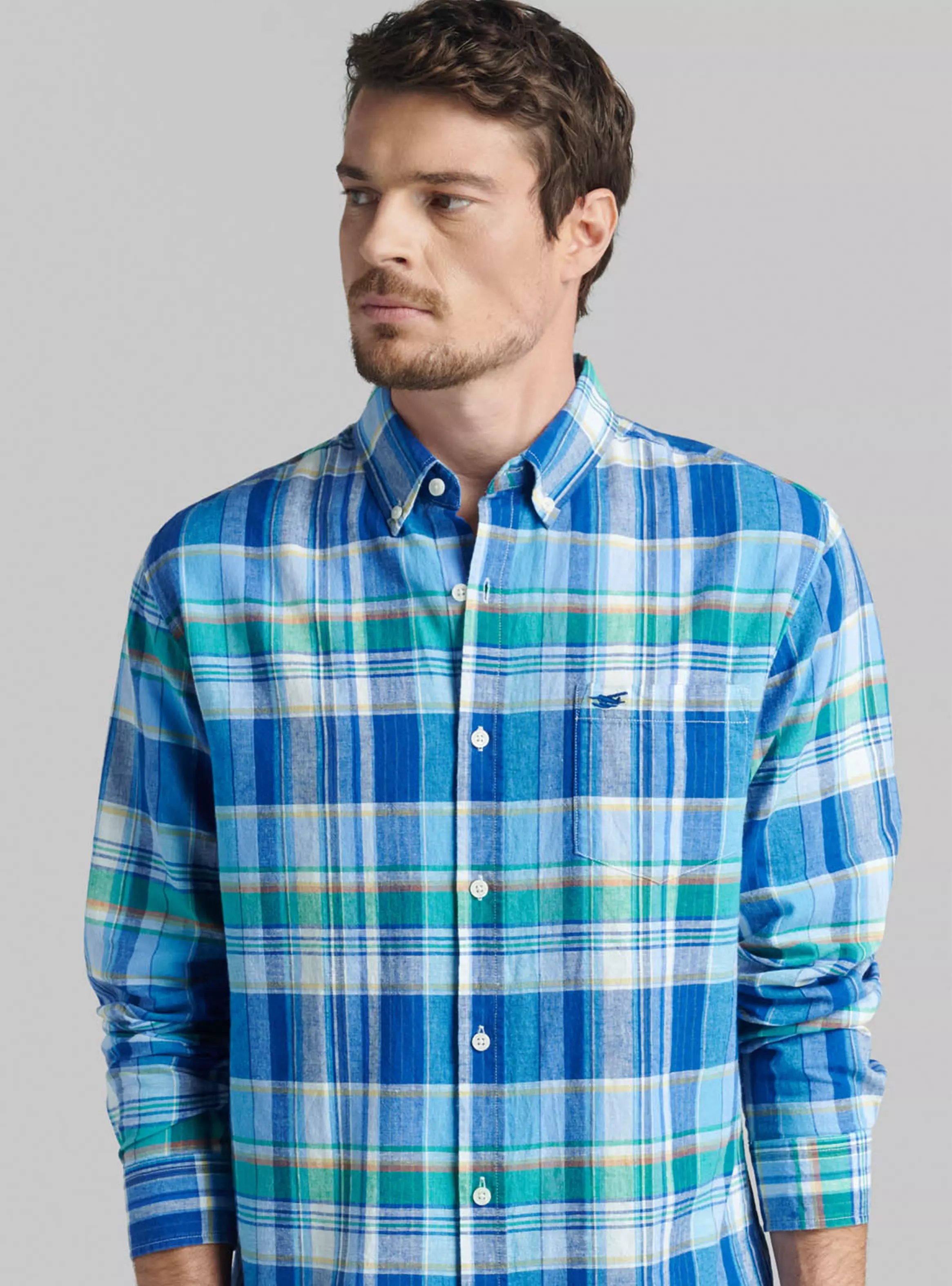 Camisa Lino Check Arvada-2