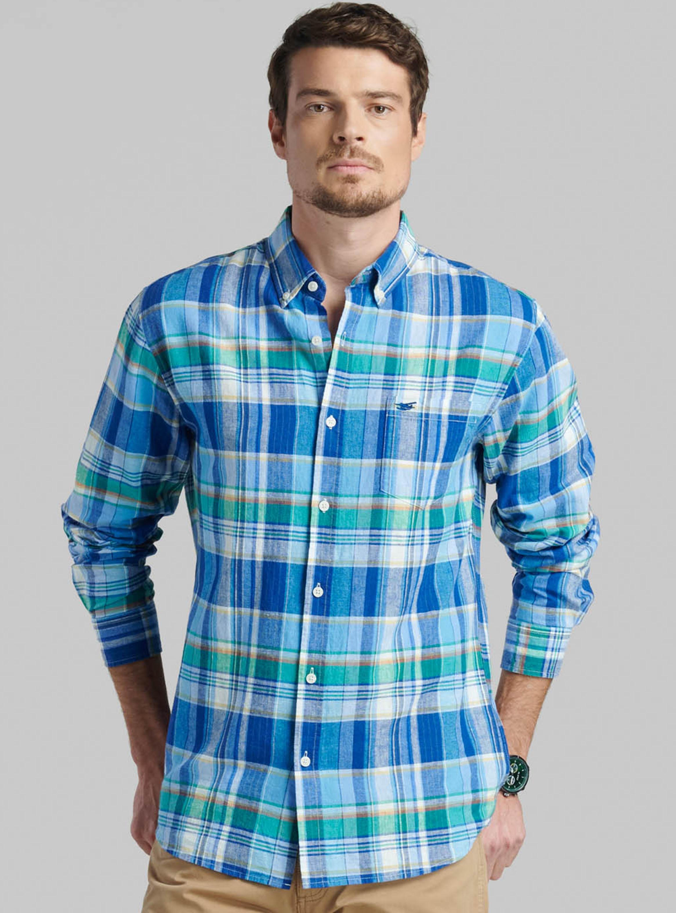 Camisa Lino Check Arvada-0