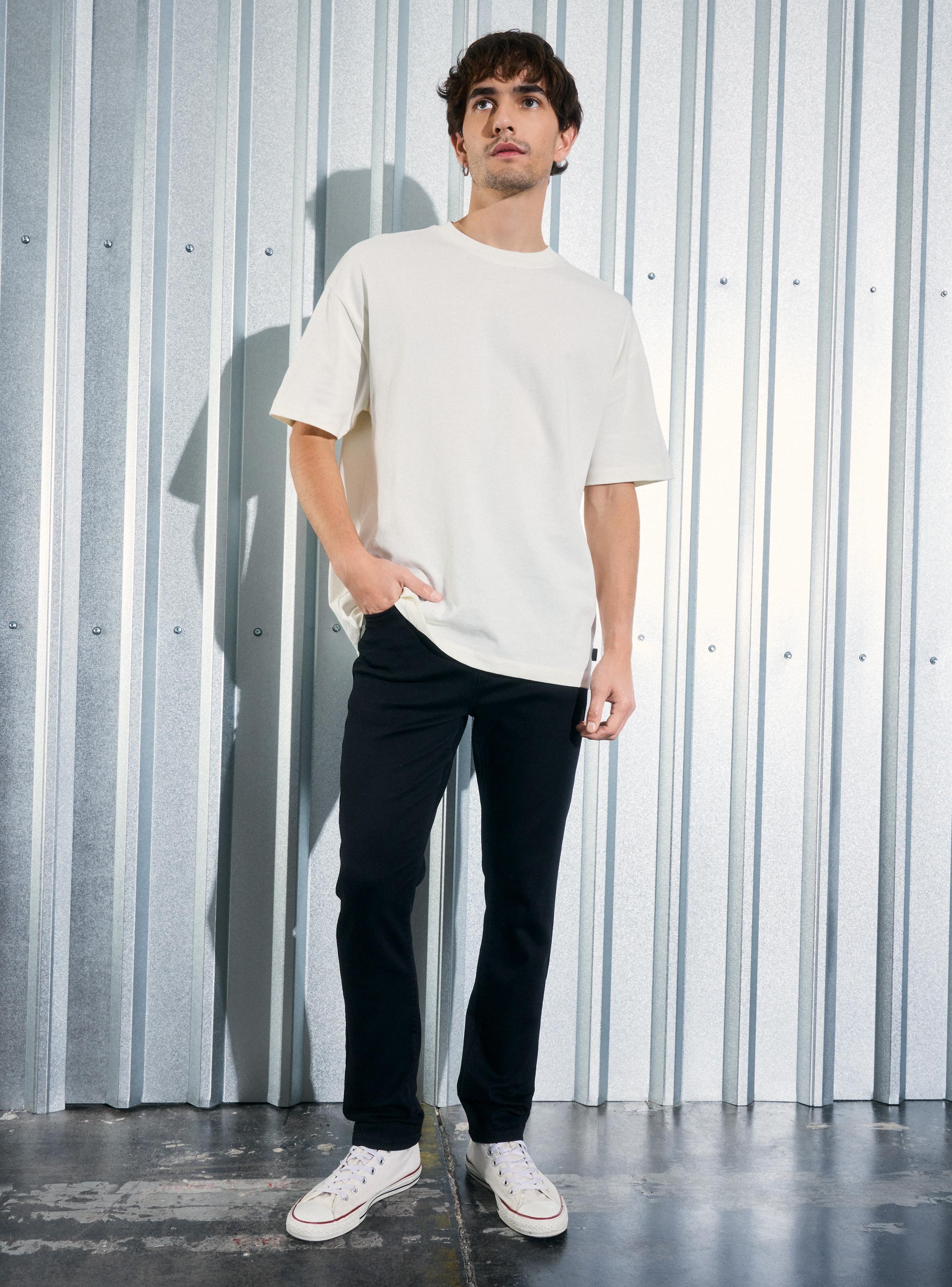 Jeans Cinco Bolsillos Skinny Negro-4