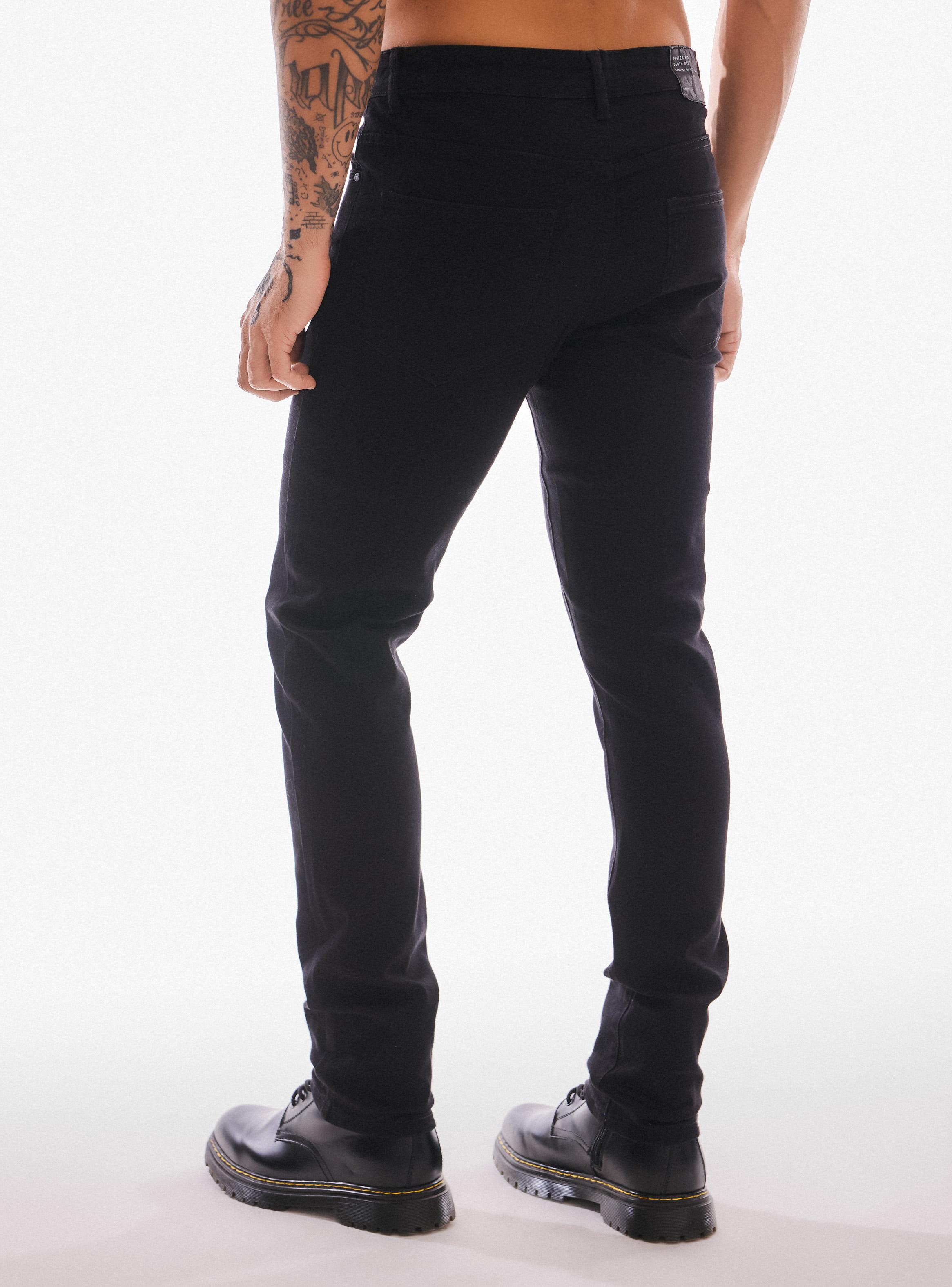 Jeans Cinco Bolsillos Skinny Negro-1