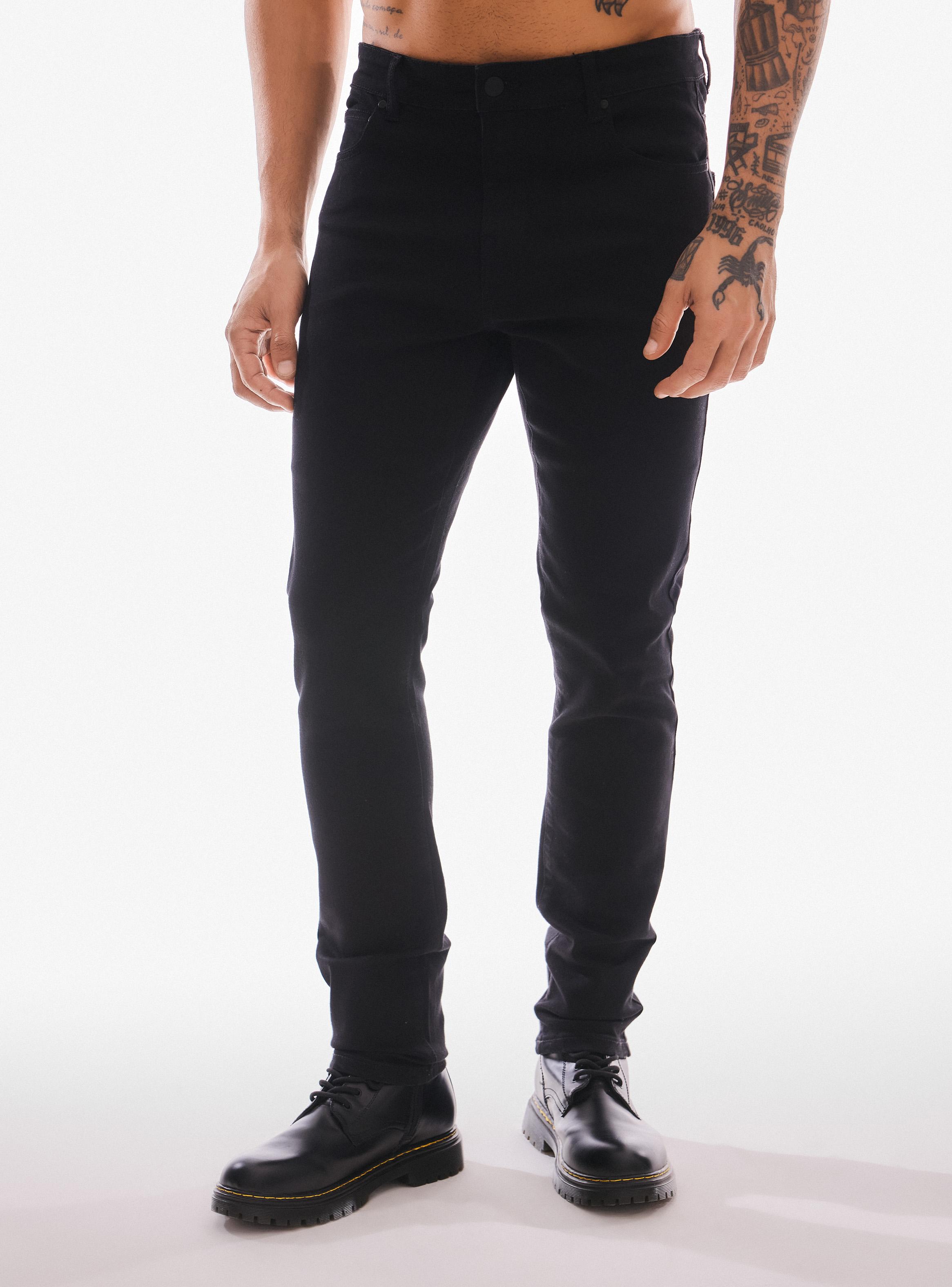 Jeans Cinco Bolsillos Skinny Negro-0