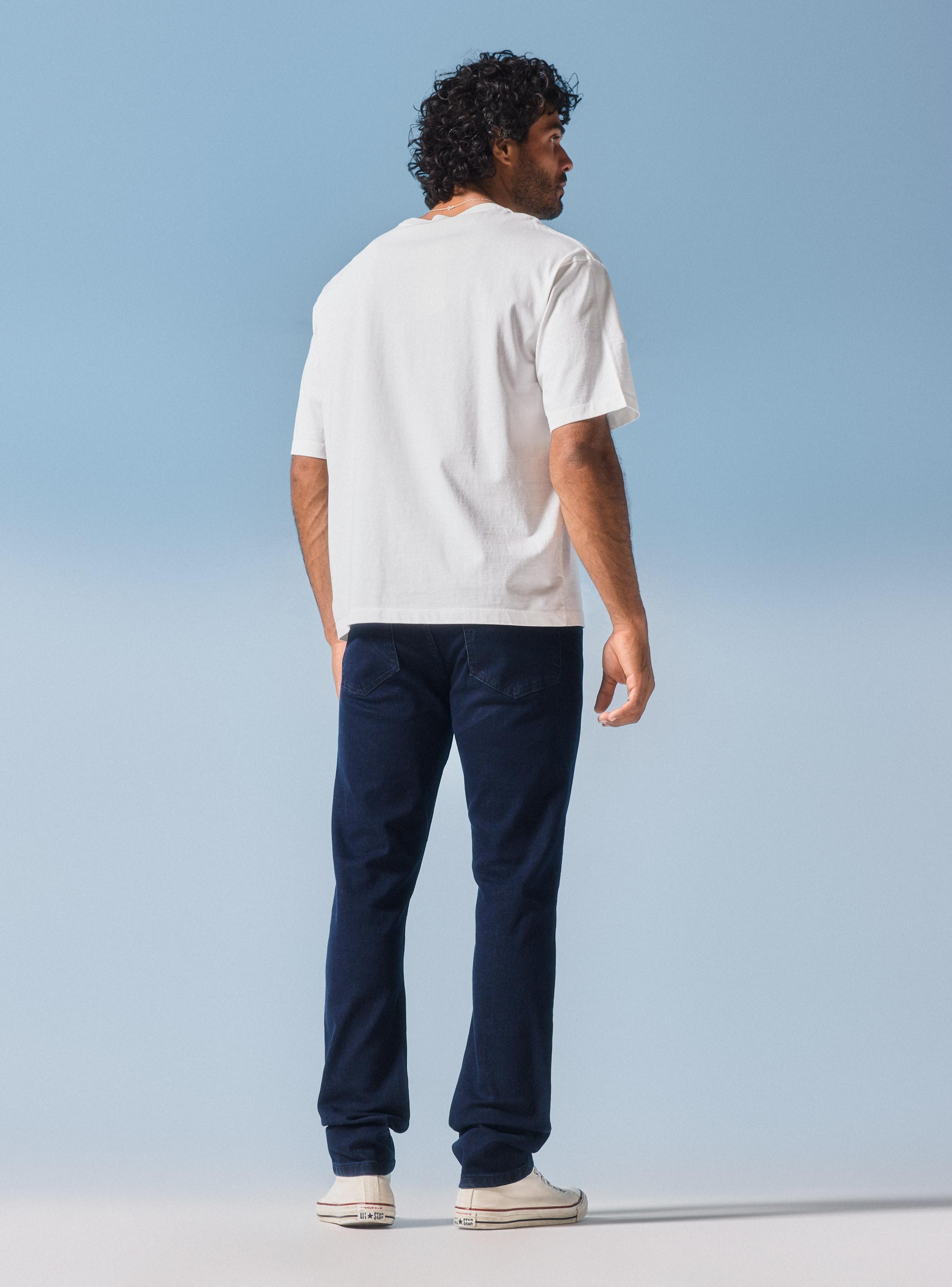 Jeans Cinco Bolsillos Skinny Lavado Azul Oscuro-5