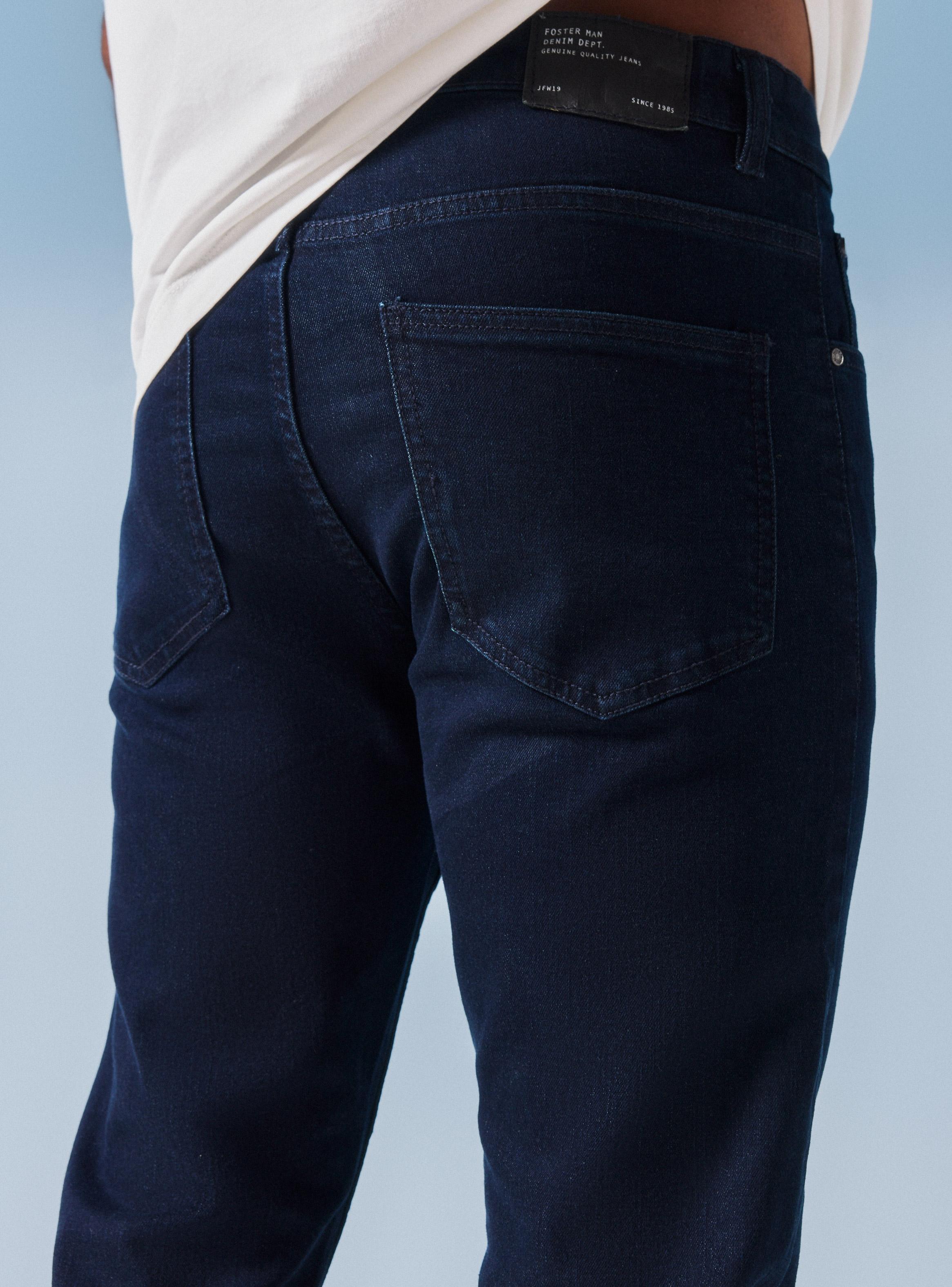 Jeans Cinco Bolsillos Skinny Lavado Azul Oscuro-3