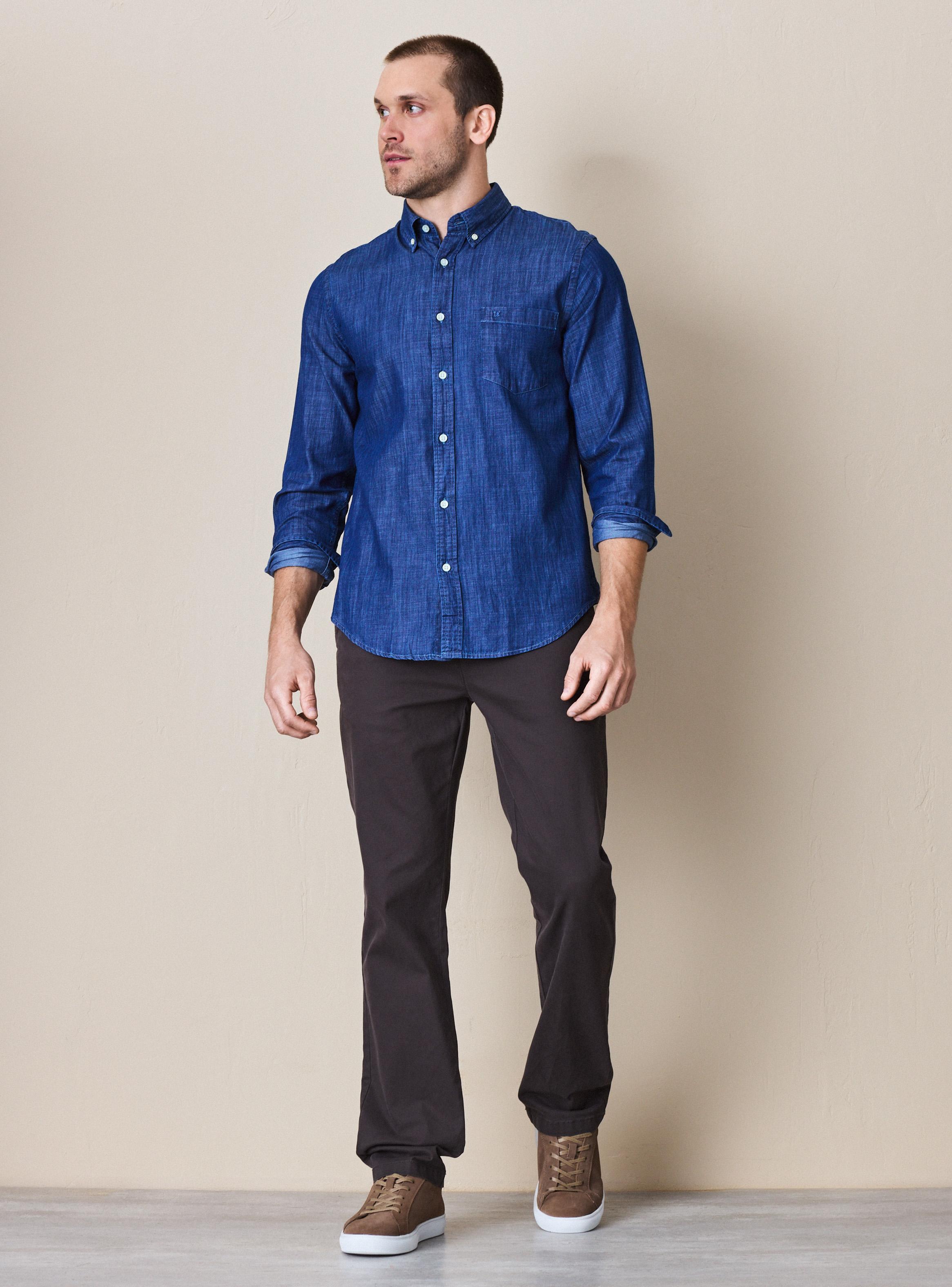 Camisa Manga Larga Denim Algodón-4