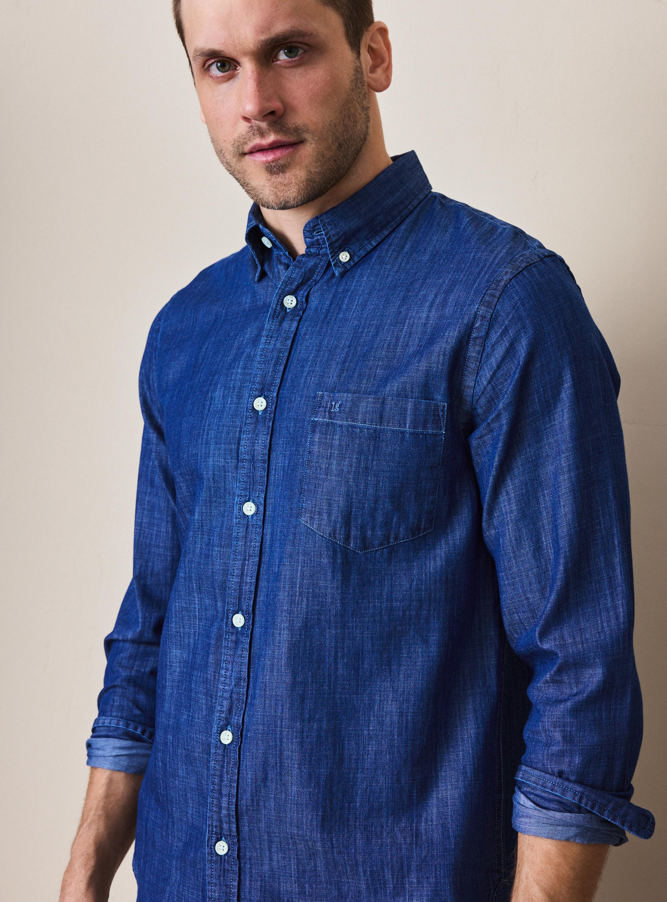 Camisa Manga Larga Denim Algodón-2