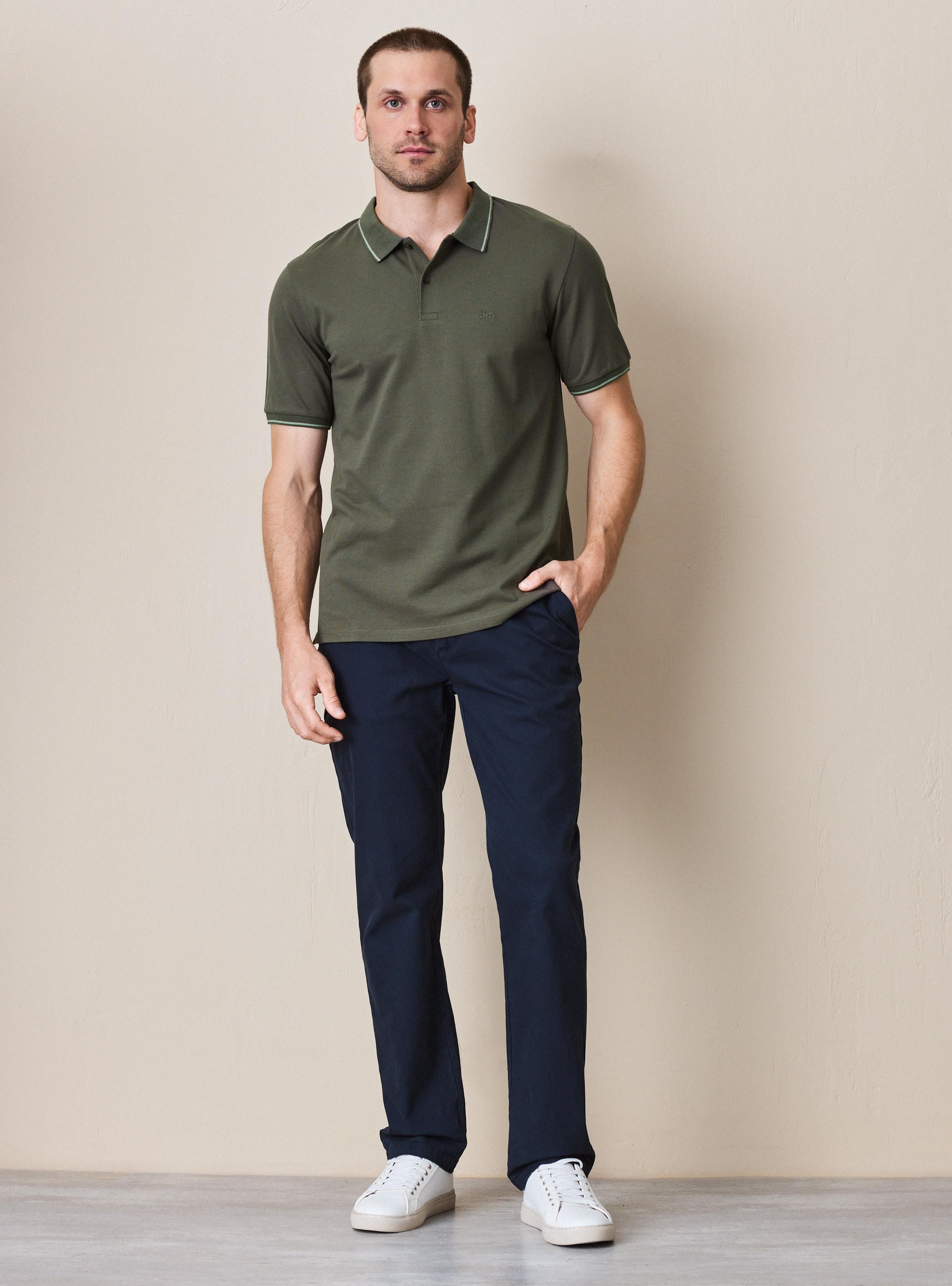 Polera Pique Manga Corta Detalle Cuello-4