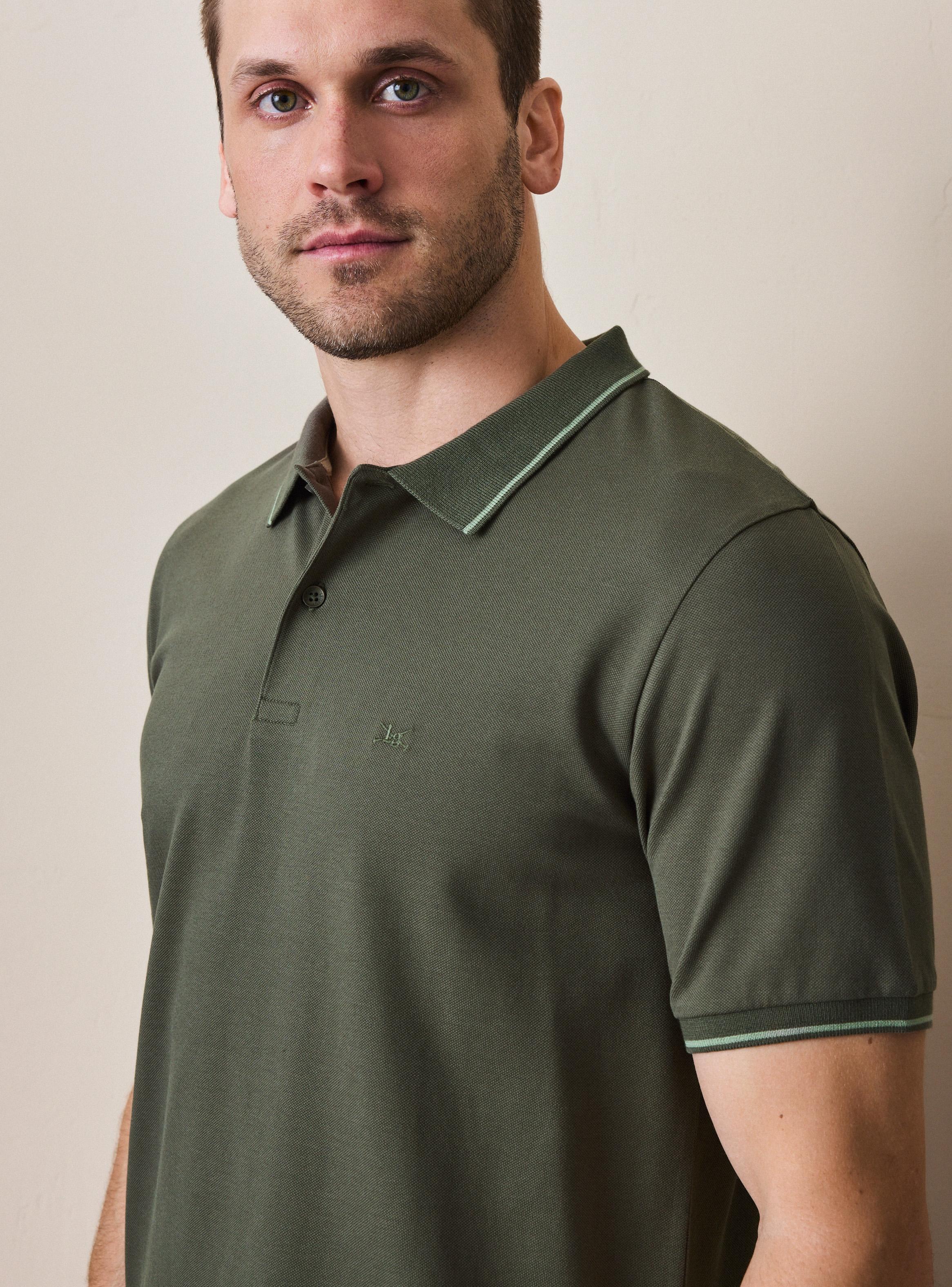 Polera Pique Manga Corta Detalle Cuello-2