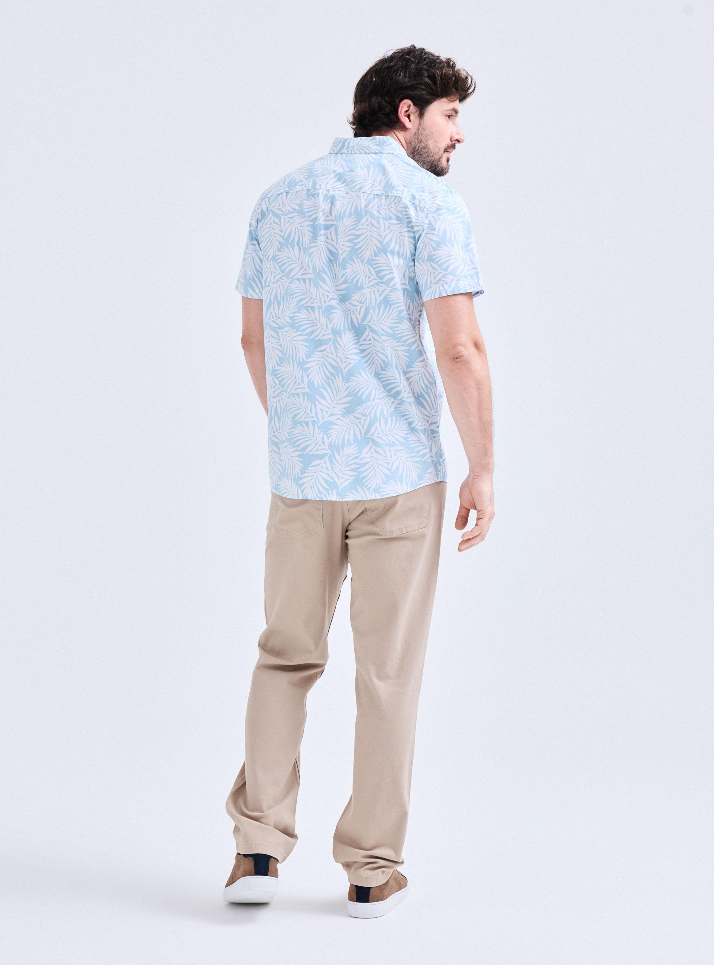 Camisa Manga Corta Diseño Hojas-5