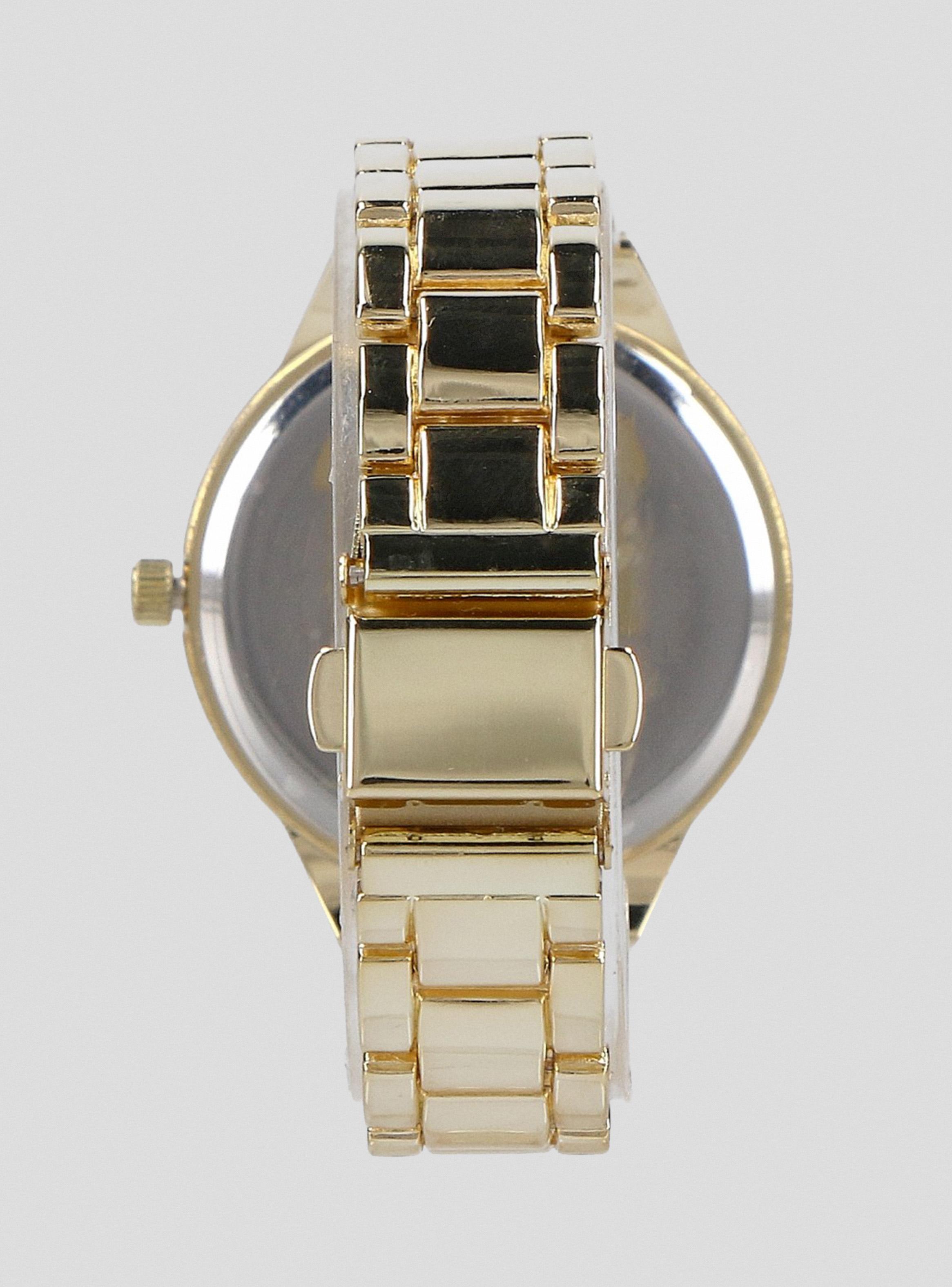 Pack Reloj Análogo Gold Mujer + Aros Dorados-2