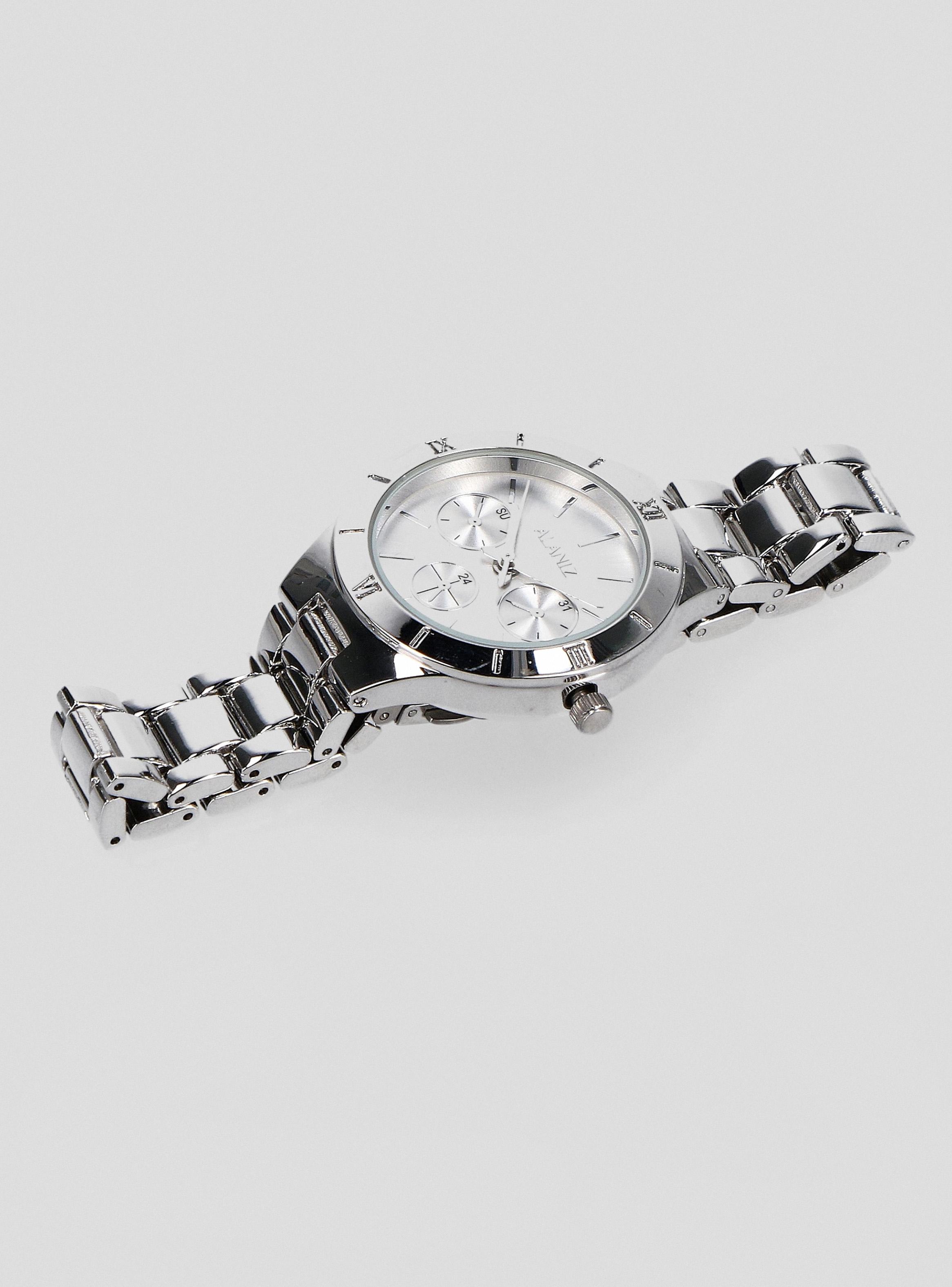 Pack Reloj Análogo Silver Mujer + Aros Plateados-5